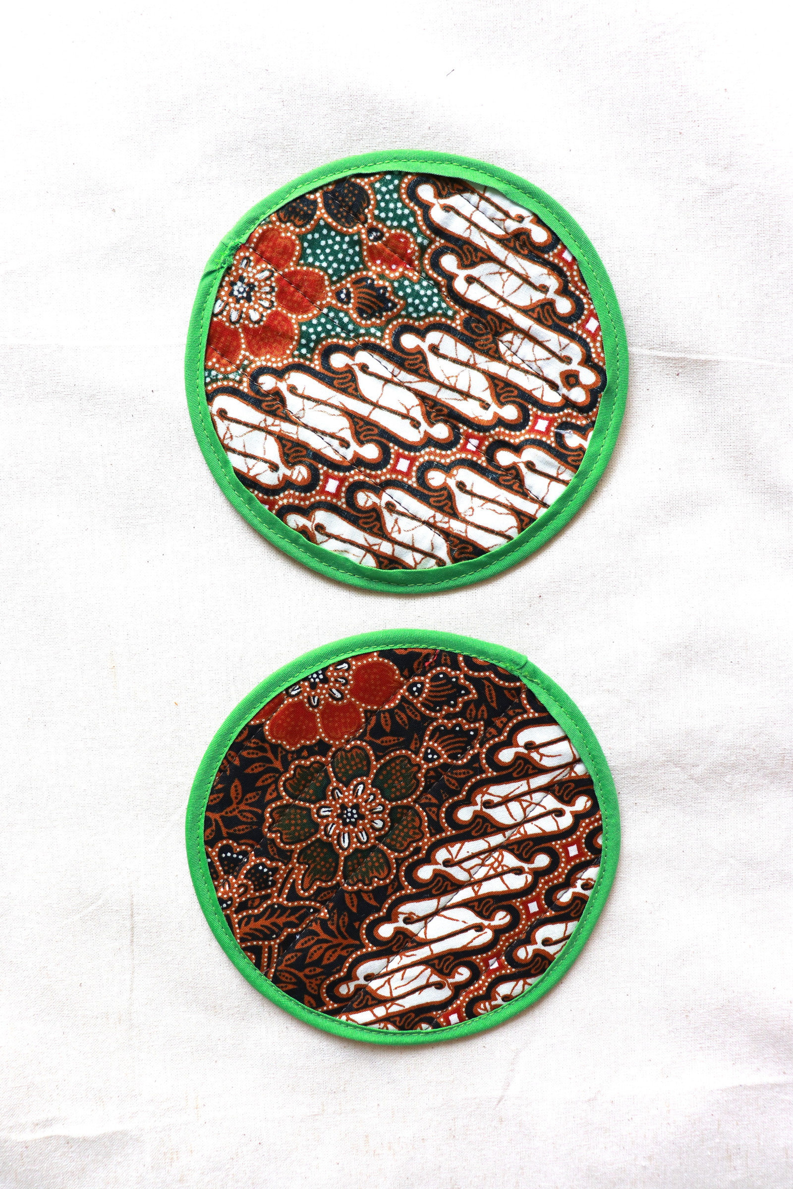 Batik Coaster - Cherry Limeade ( Set of 2 )