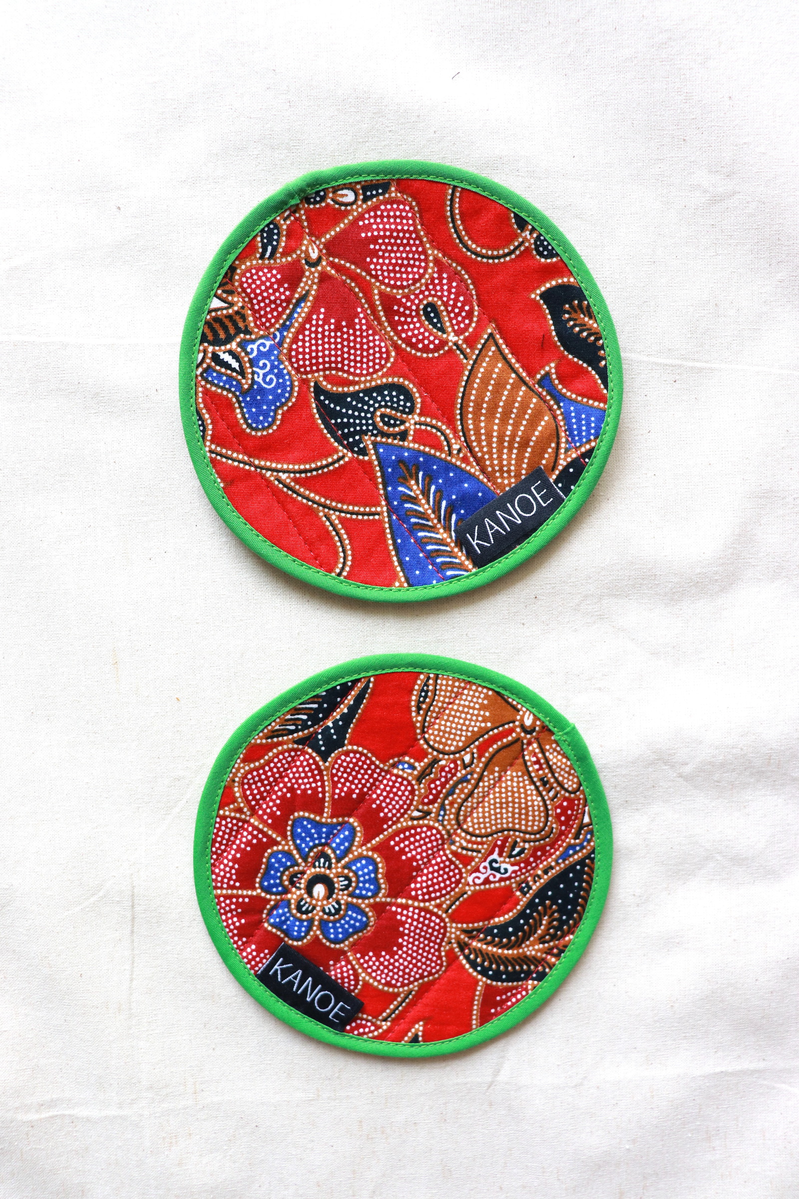Batik Coaster - Cherry Limeade ( Set of 2 )
