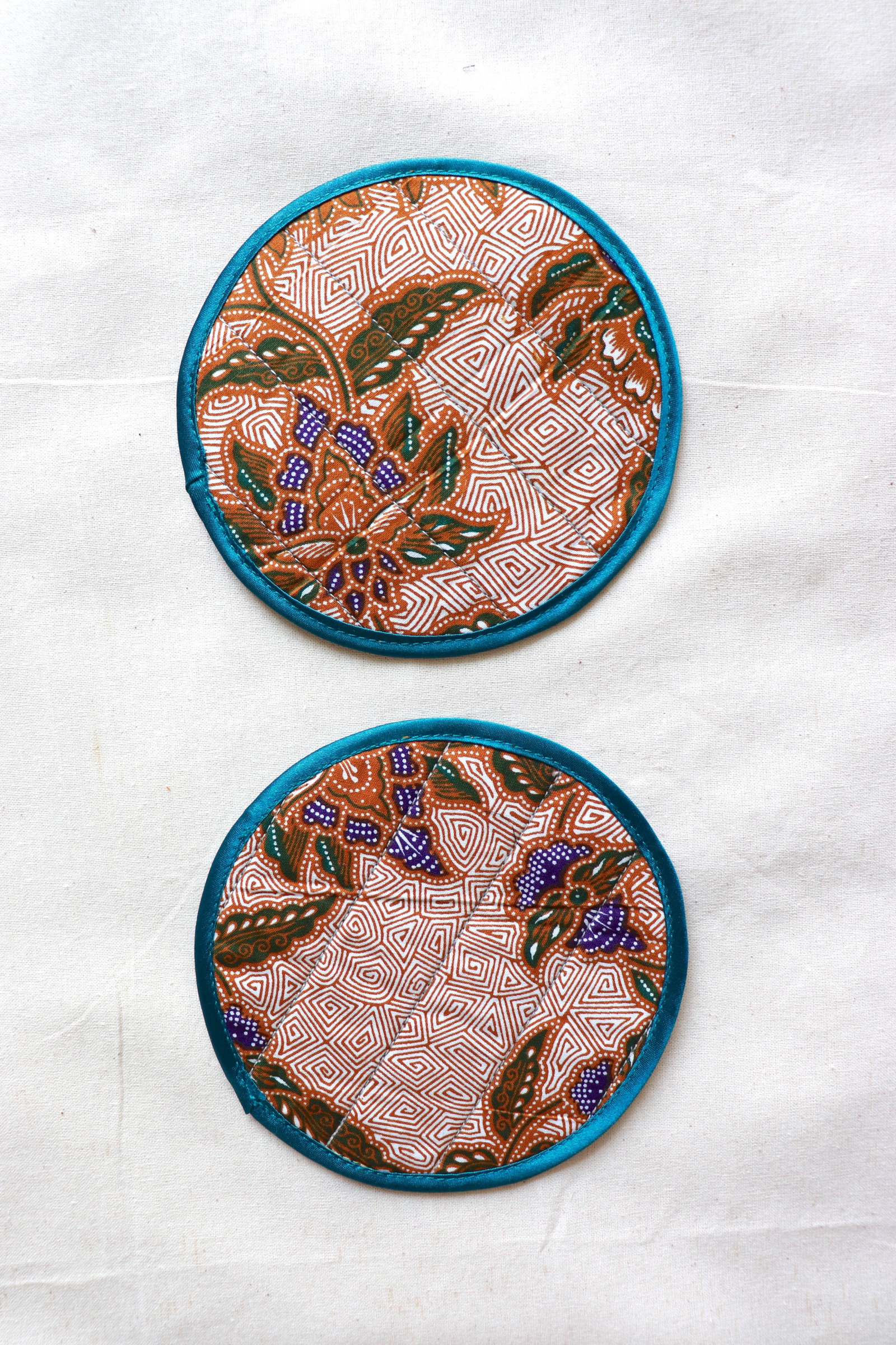 Batik Coaster - Cocoa Stars ( Set of 2 )