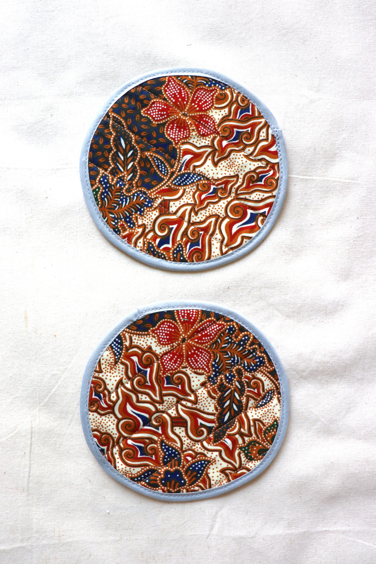 Batik Coaster - Navy Cooler ( Set of 2 )