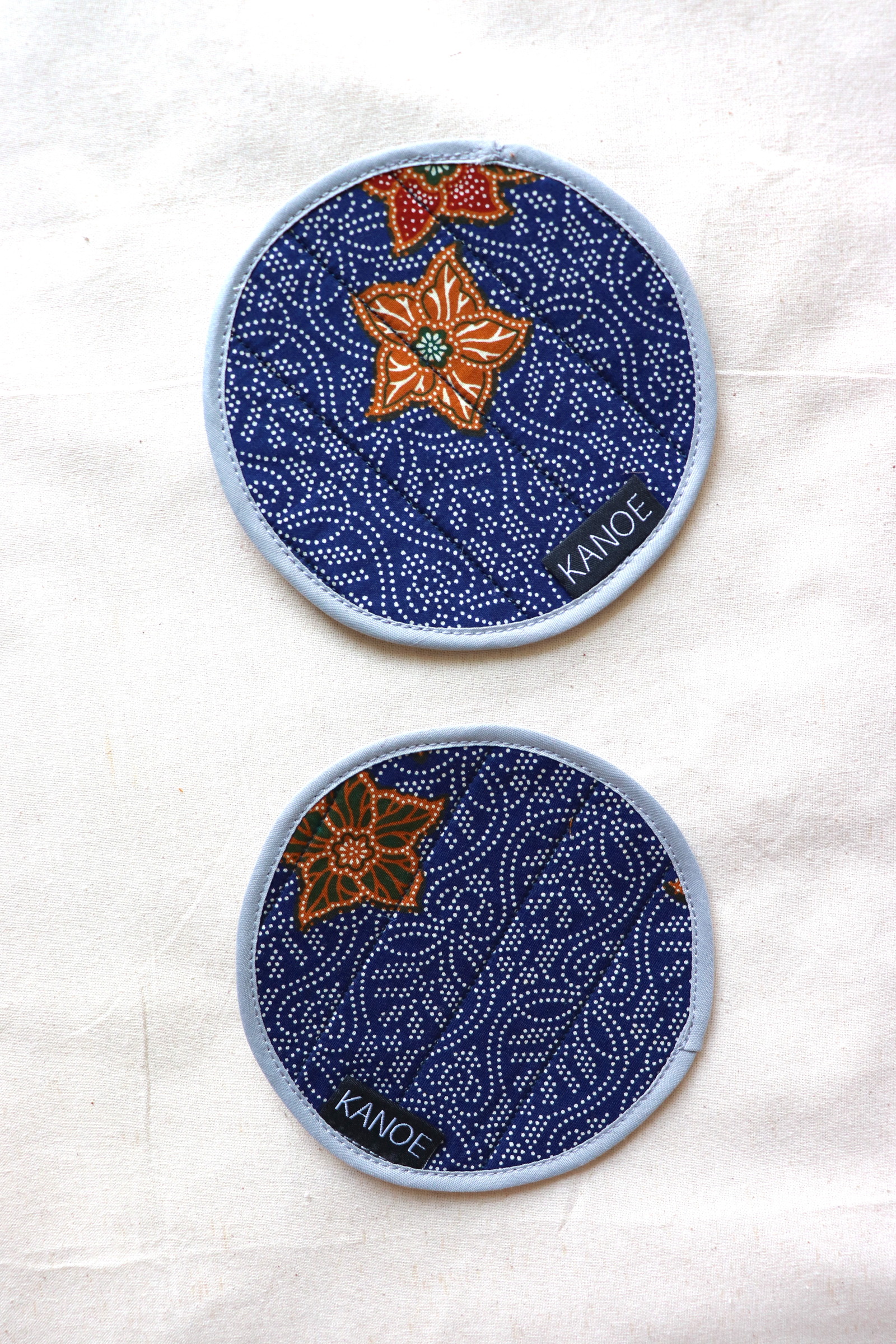 Batik Coaster - Navy Cooler ( Set of 2 )