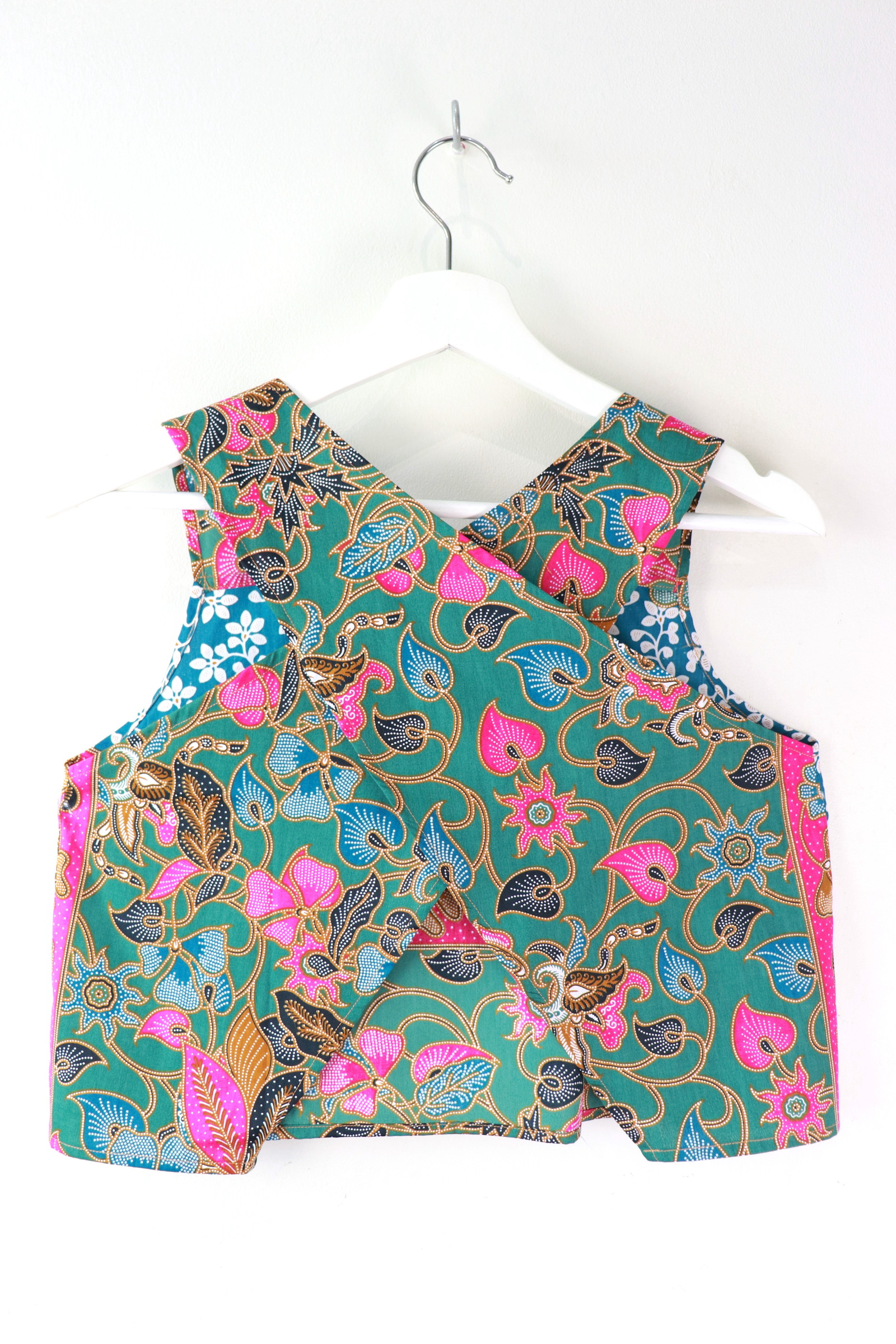 Square Napkin Batik Top - Teal Tropics