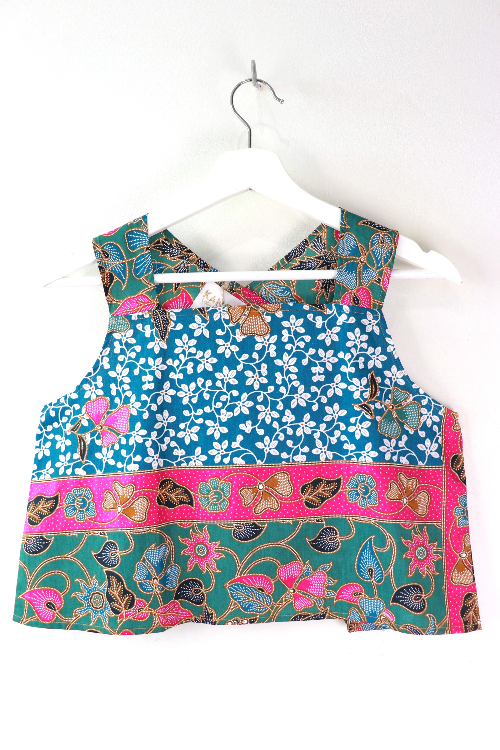 Square Napkin Batik Top - Teal Tropics