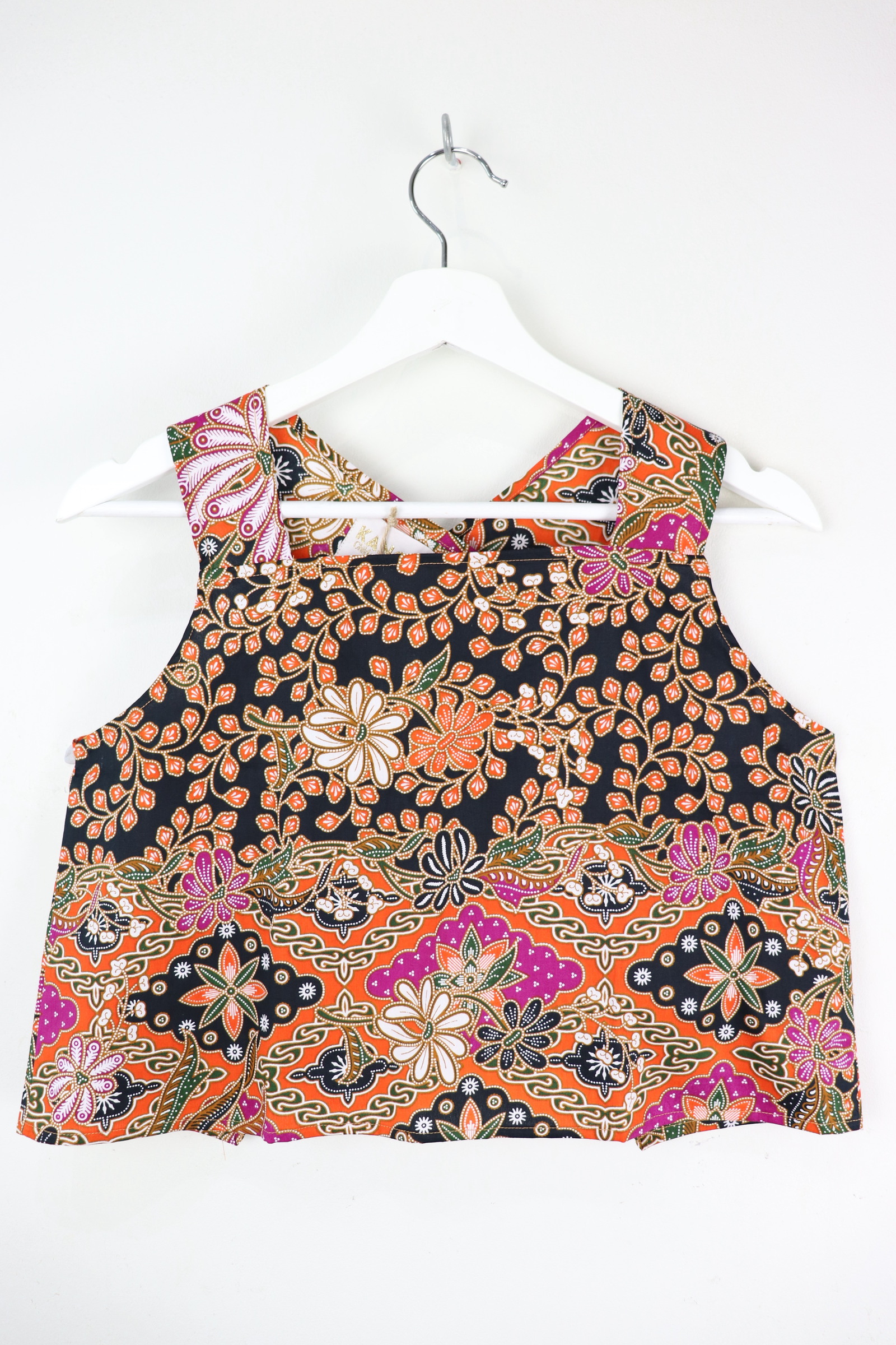 Square Napkin Batik Top - Wild Tangerines