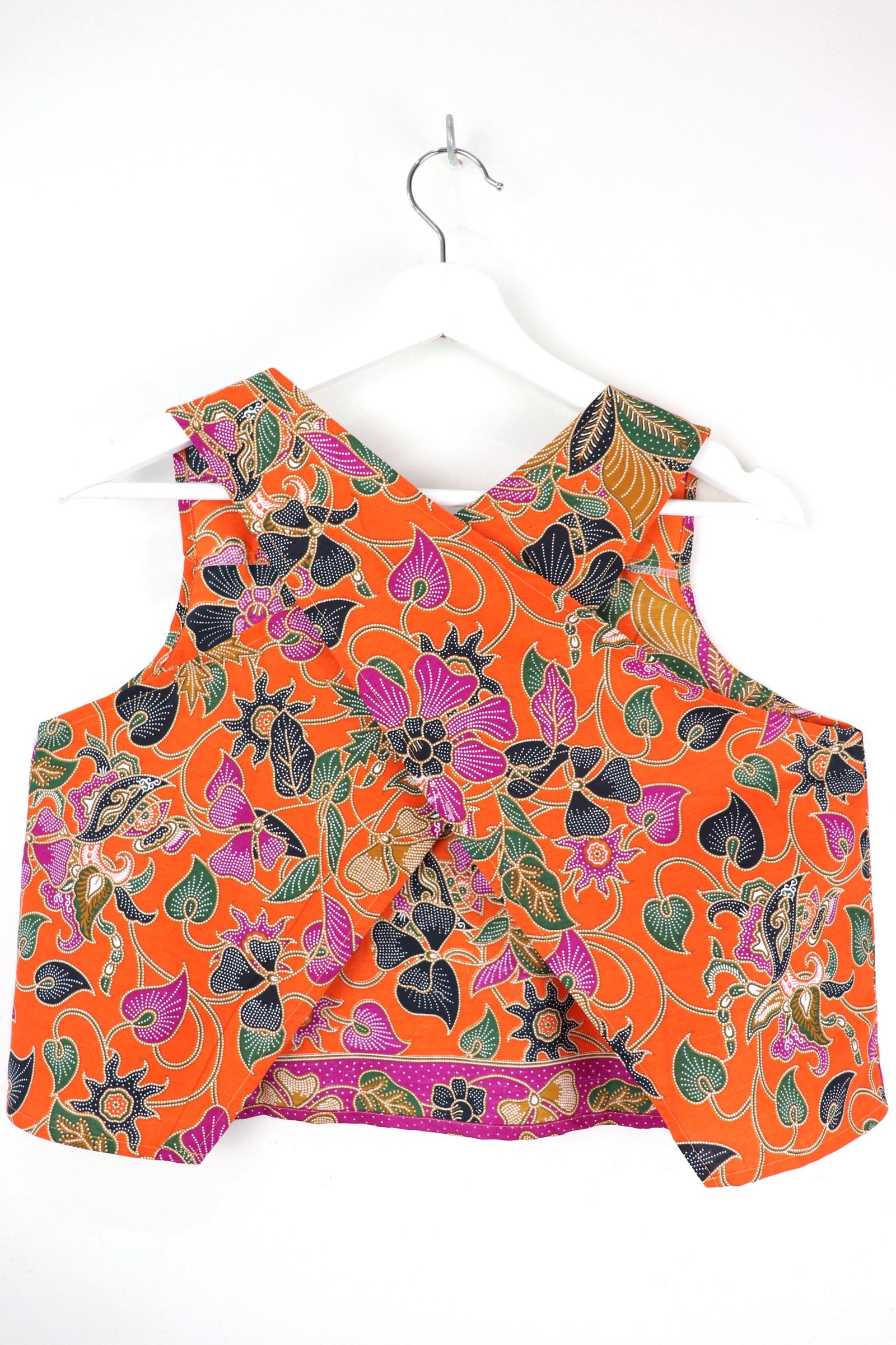 Square Napkin Batik Top - Orange Cosmos ( M )