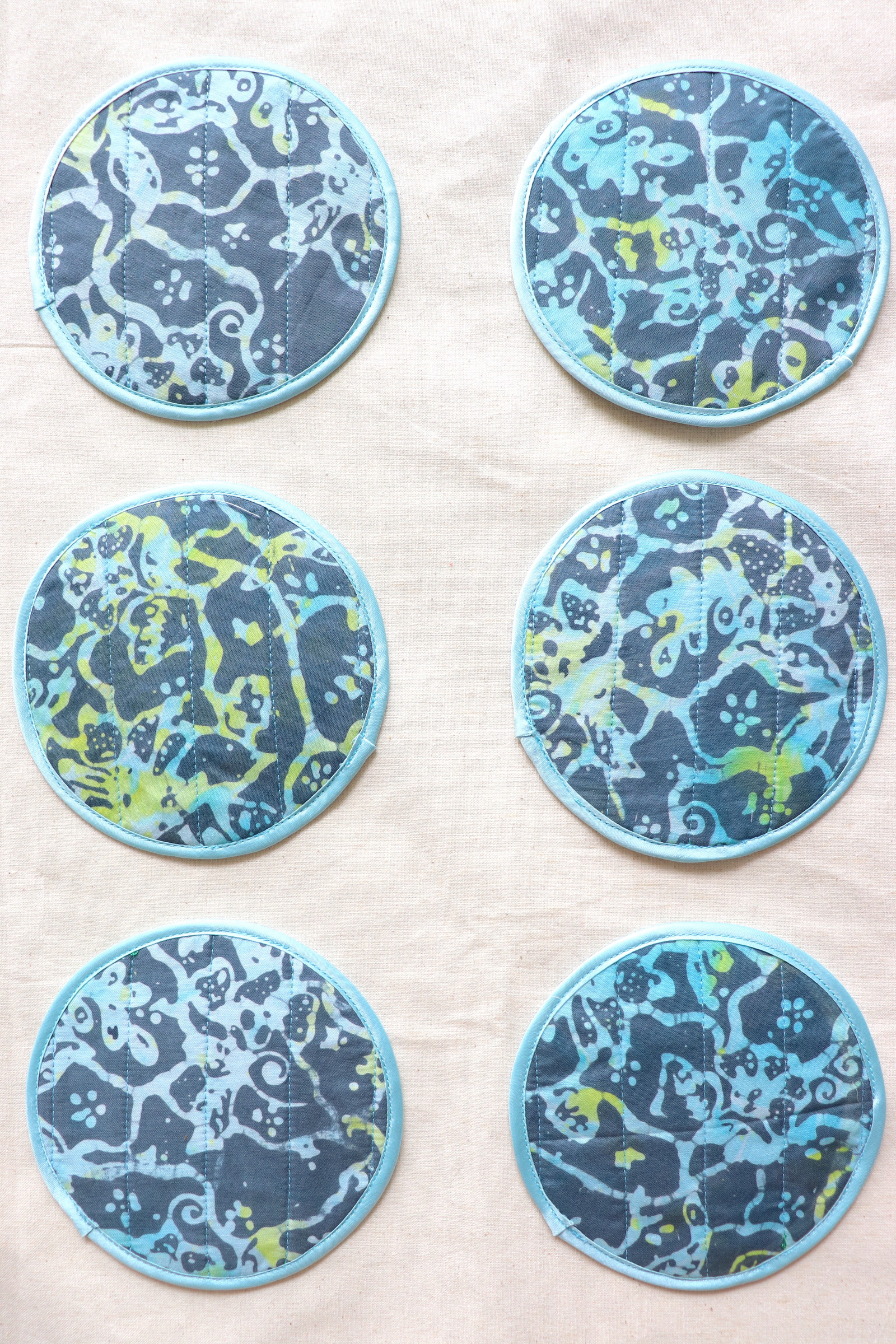 Batik Coaster - Another Round ( Set of 6 )