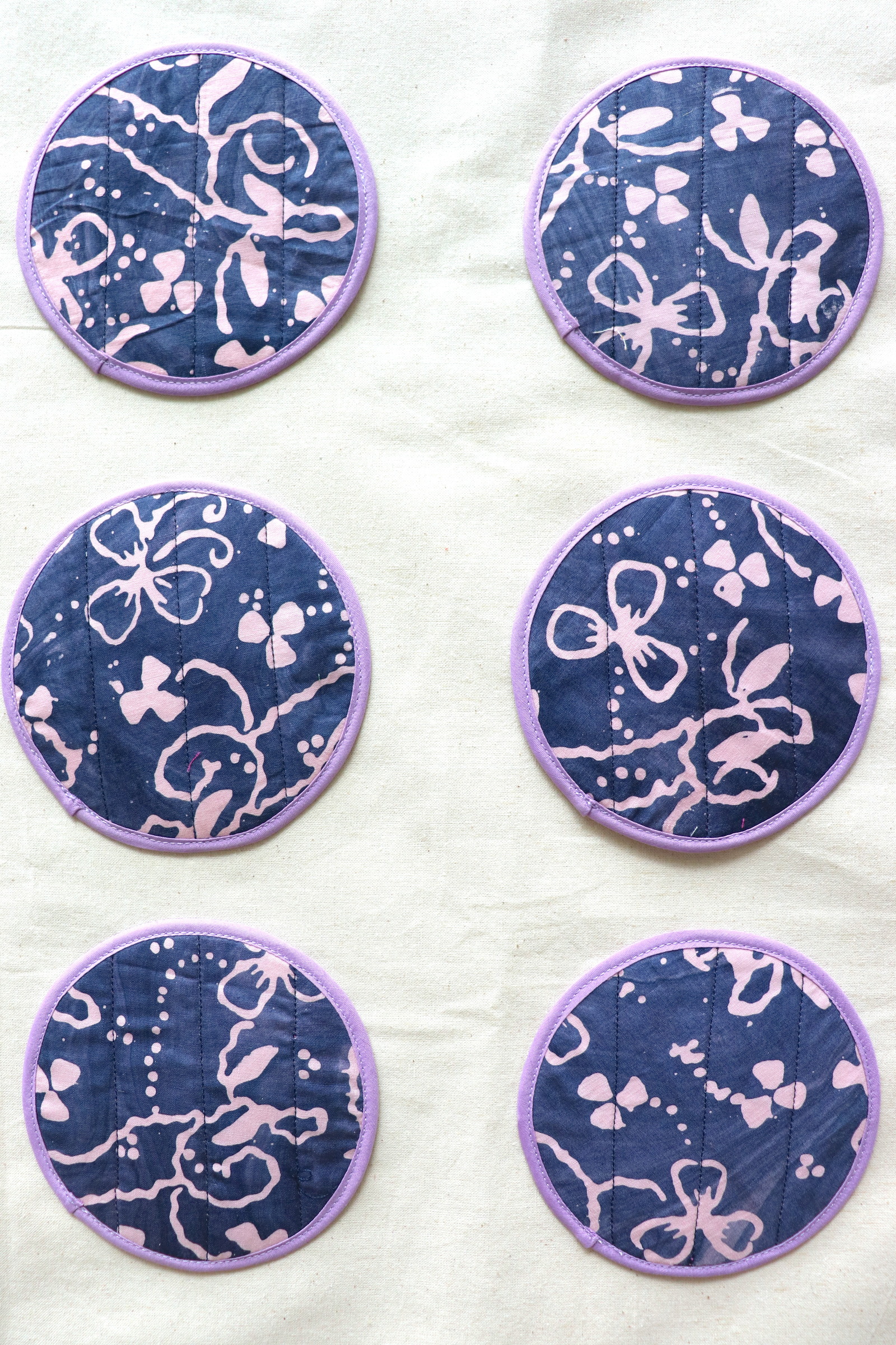 Batik Coaster - Girl's Night Out ( Set of 6 )