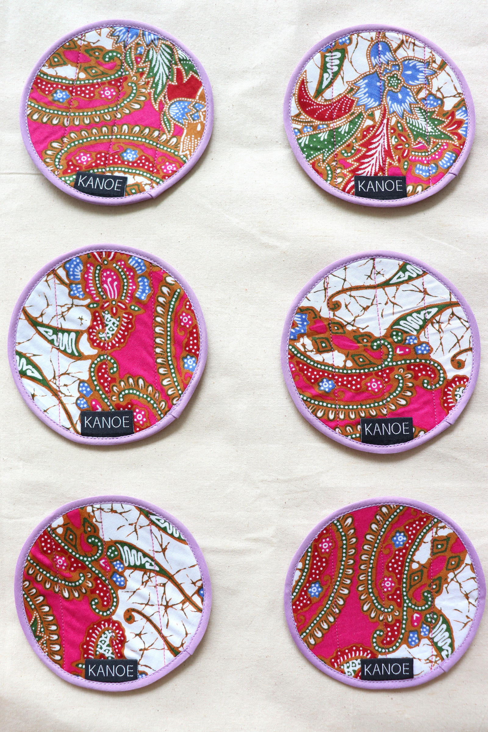 Batik Coaster - Girl's Night Out ( Set of 6 )