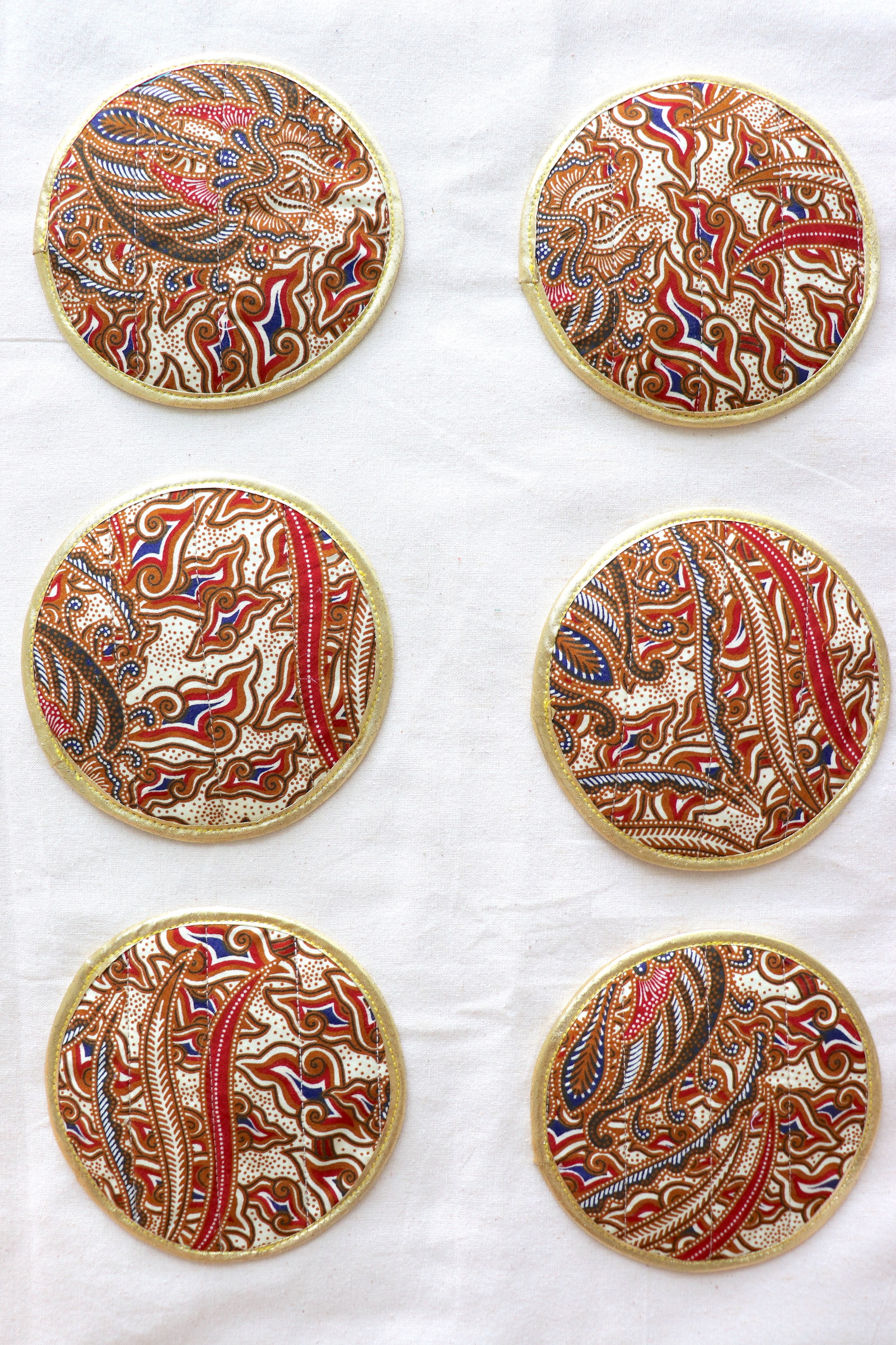 Batik Coaster - A Wild Time ( Set of 6 )