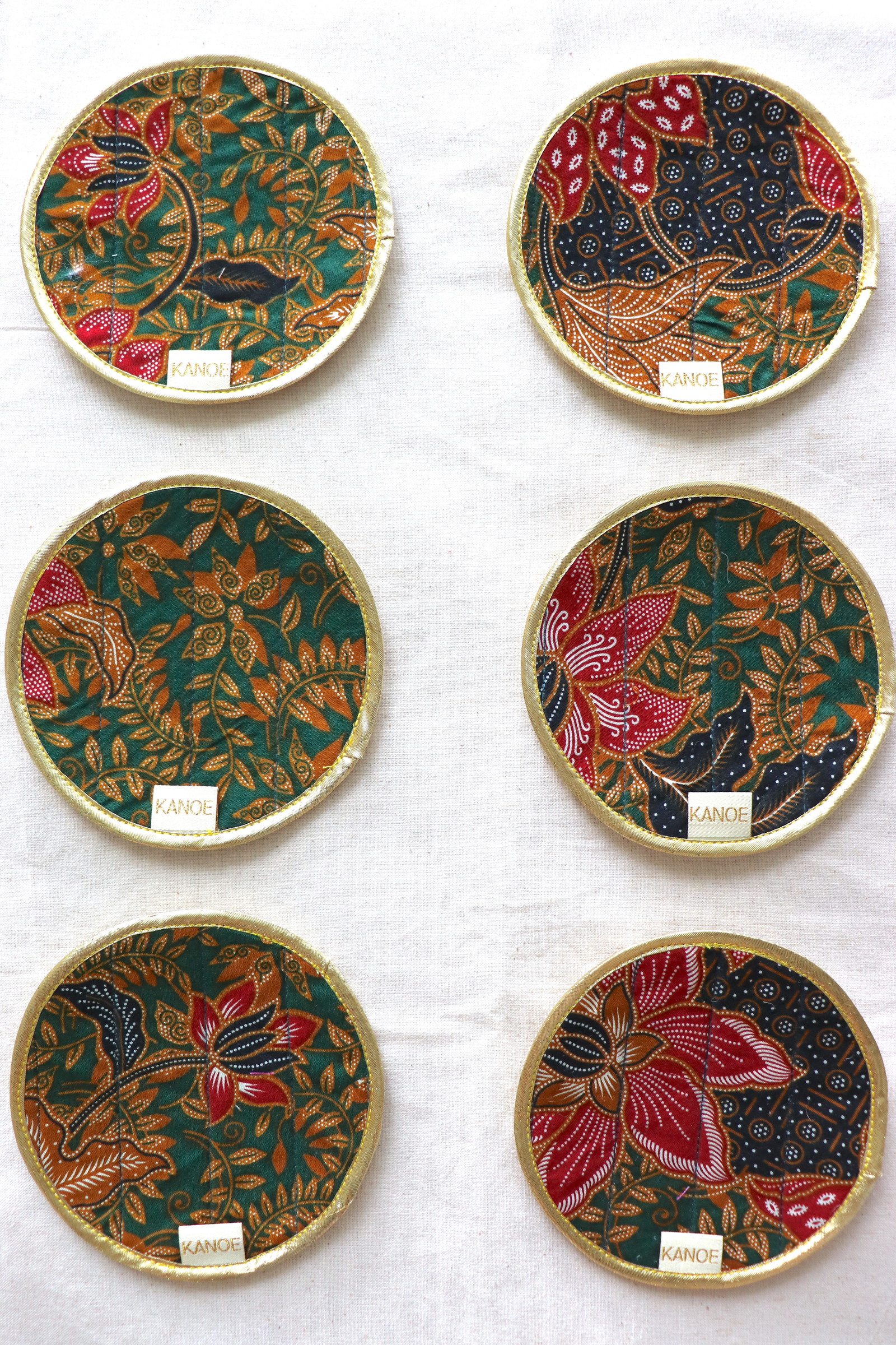 Batik Coaster - A Wild Time ( Set of 6 )