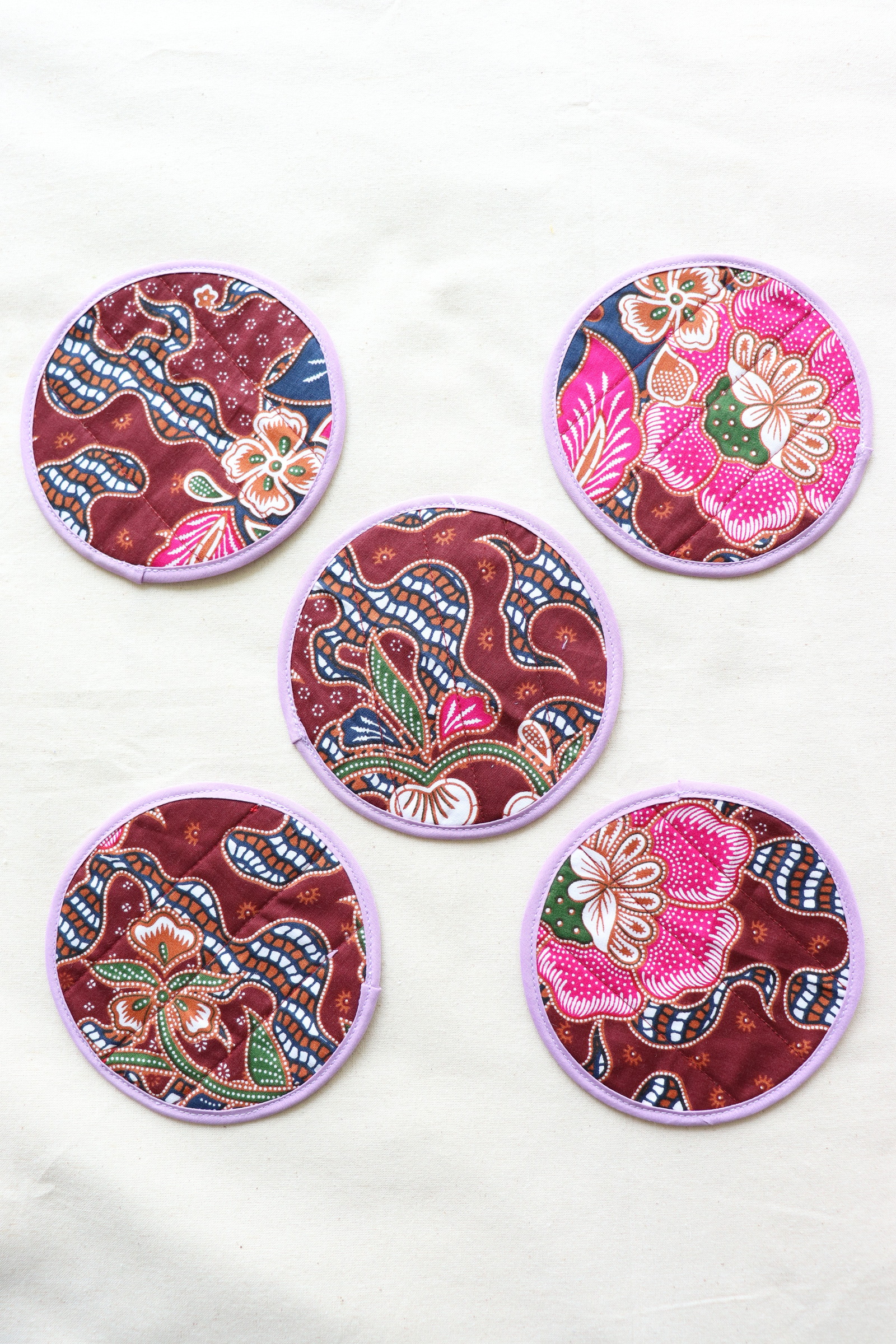 Batik Coaster - A Gathering ( Set of 5 )