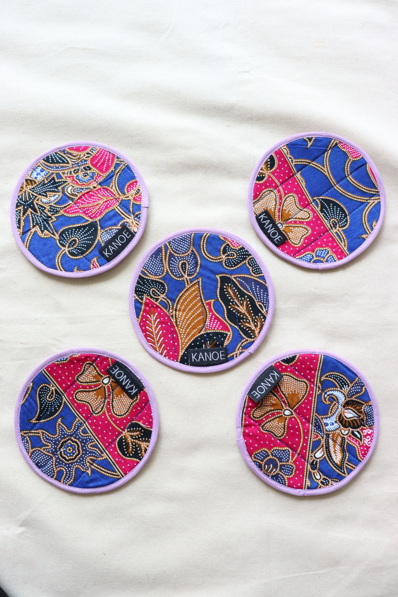 Batik Coaster - Riverside Picnic ( Set of 5 )
