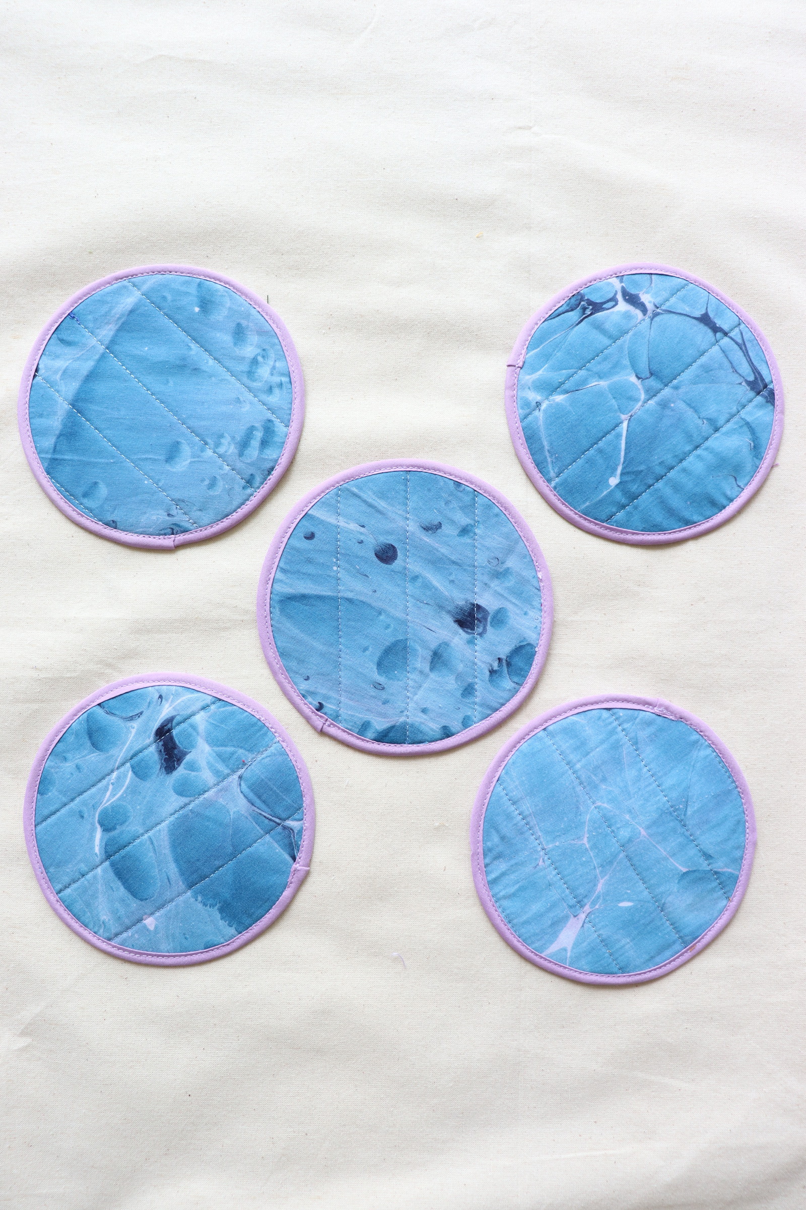 Batik Coaster - Riverside Picnic ( Set of 5 )