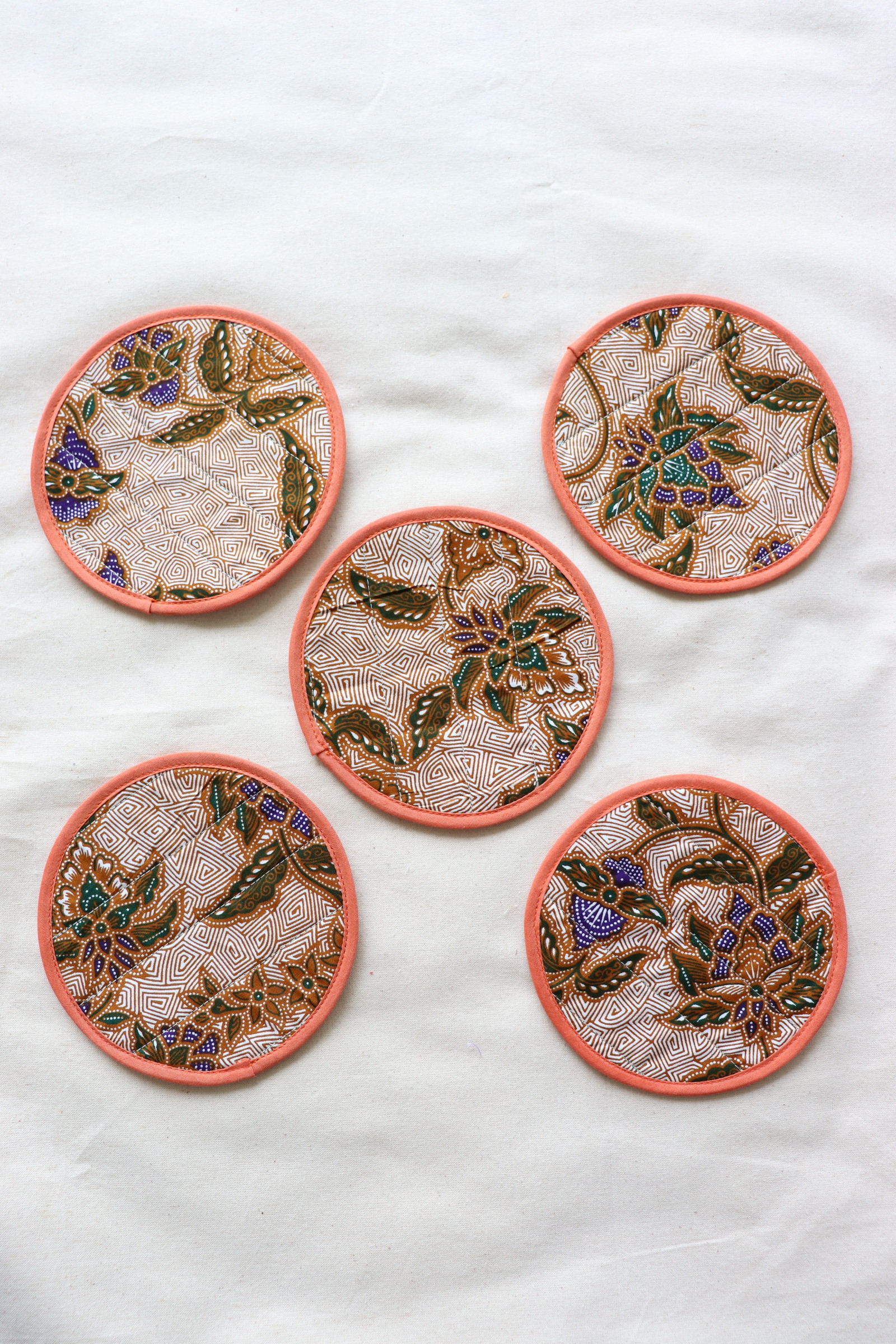 Batik Coaster - Jungle Brunch ( Set of 5 )