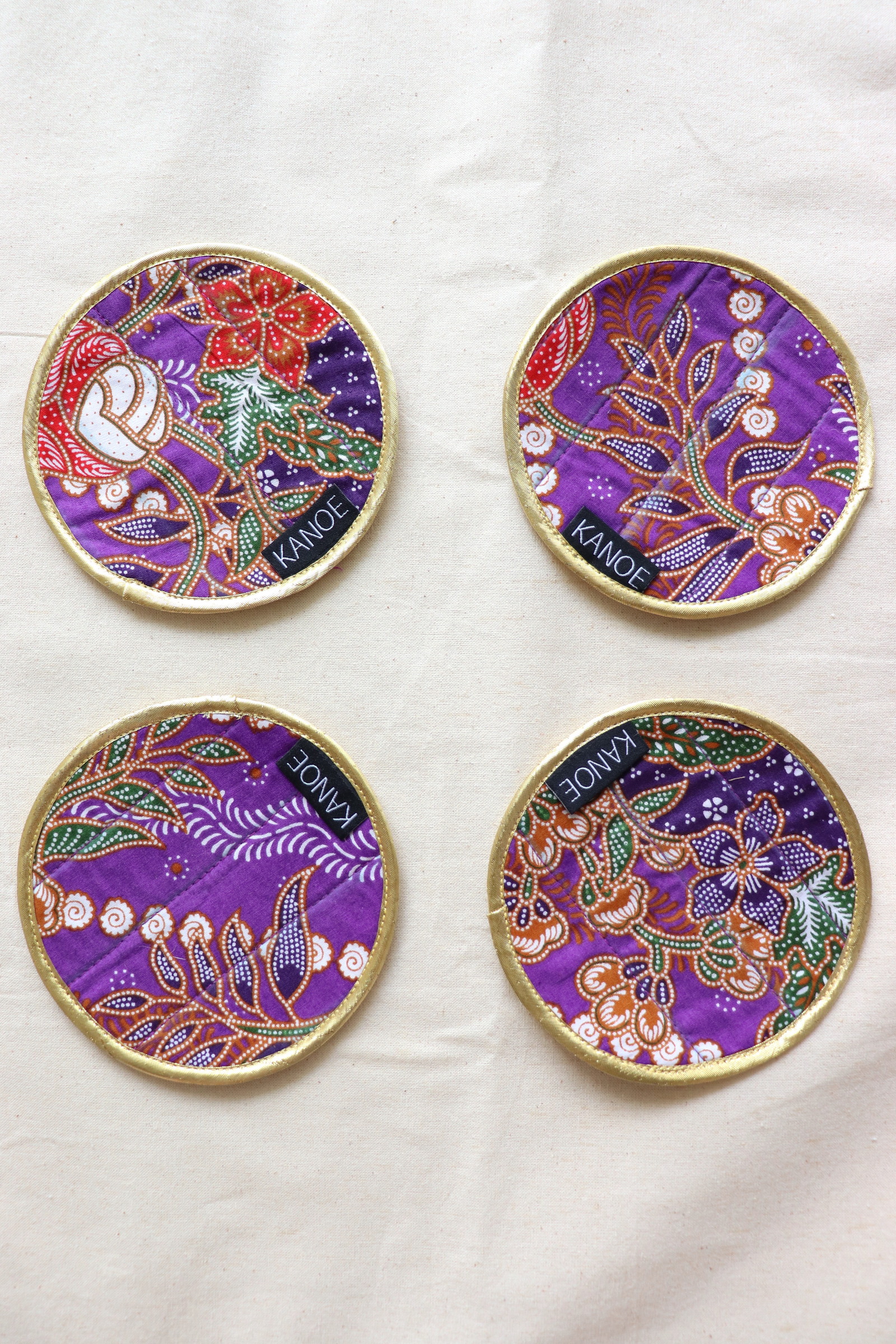 Batik Coaster - Fizzy Blackcurrant ( Set of 4 )