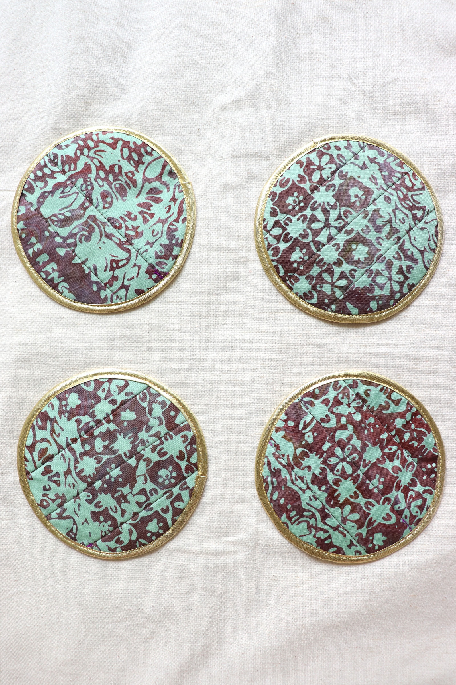 Batik Coaster - Fizzy Blackcurrant ( Set of 4 )