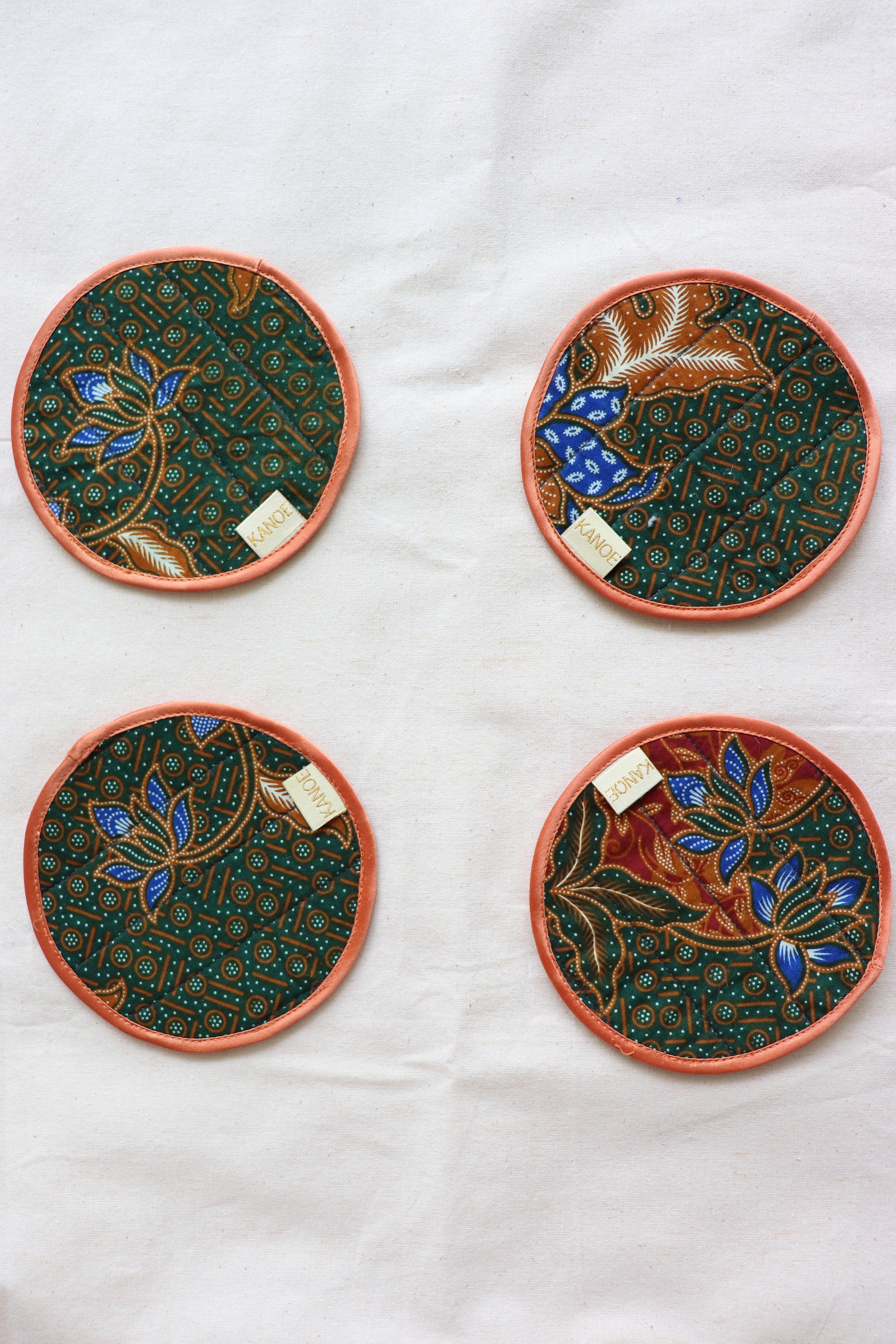 Batik Coaster - Green Apple Cider ( Set of 4 )
