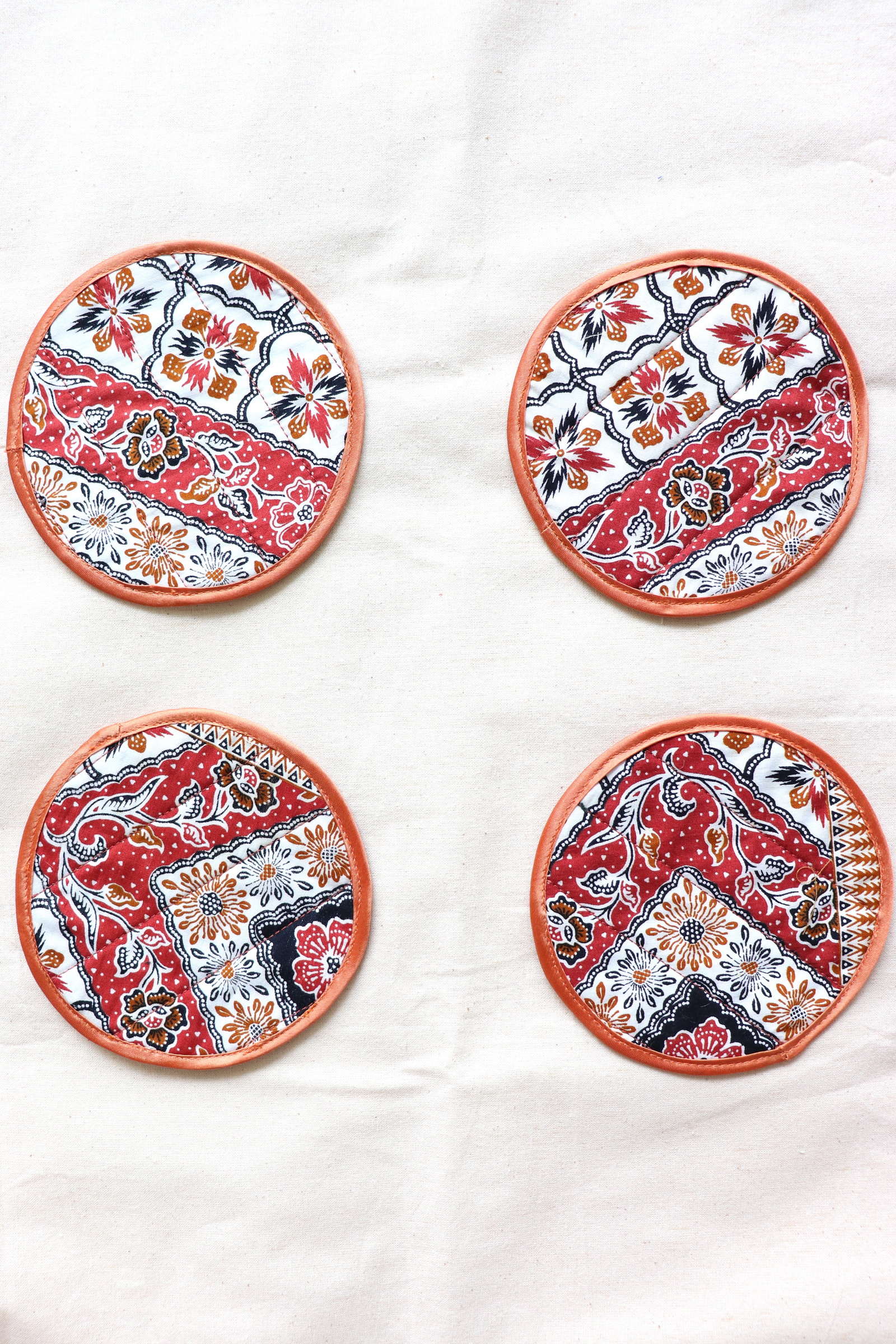 Batik Coaster - Green Apple Cider ( Set of 4 )