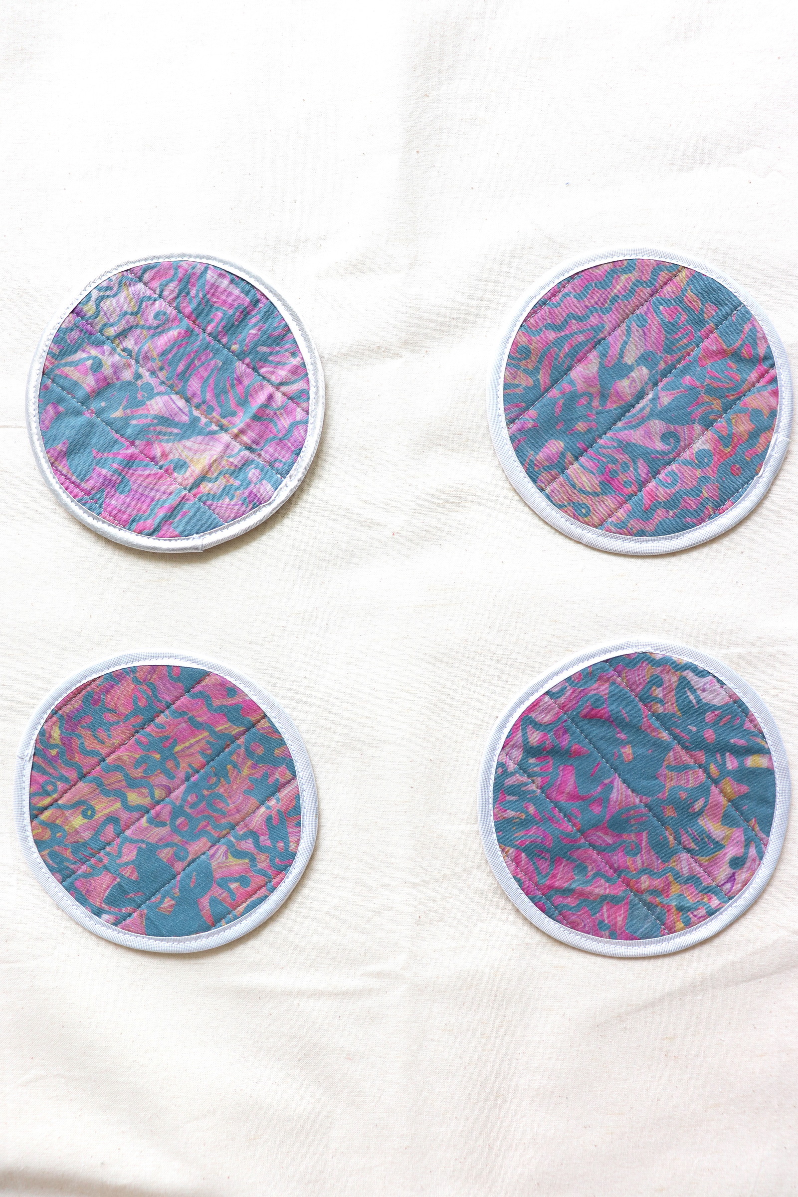 Batik Coaster -  Pinkish Guava ( Set of 4 )