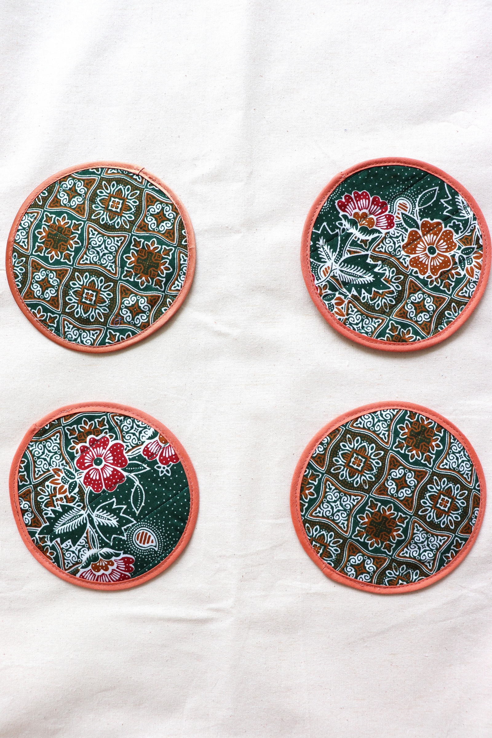 Batik Coaster - Golden Delight ( Set of 4 )