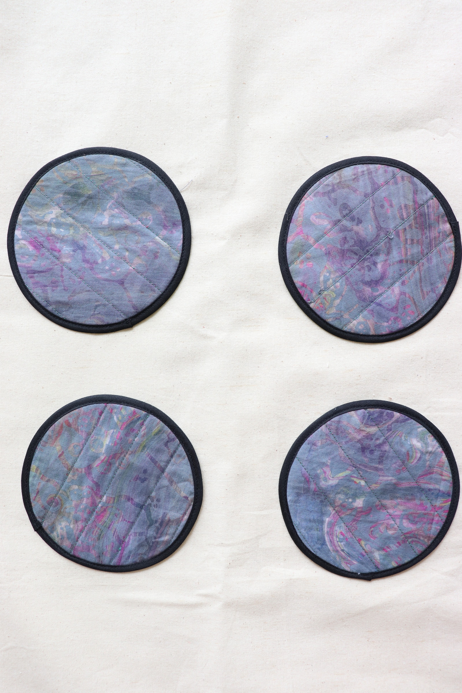 Batik Coaster - Green Sips ( Set of 4 )