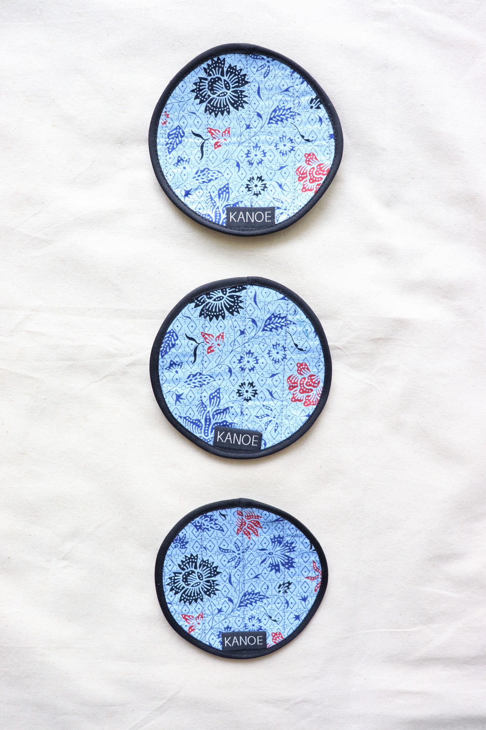 Batik Coaster - Jus Blueberry ( Set of 3 )