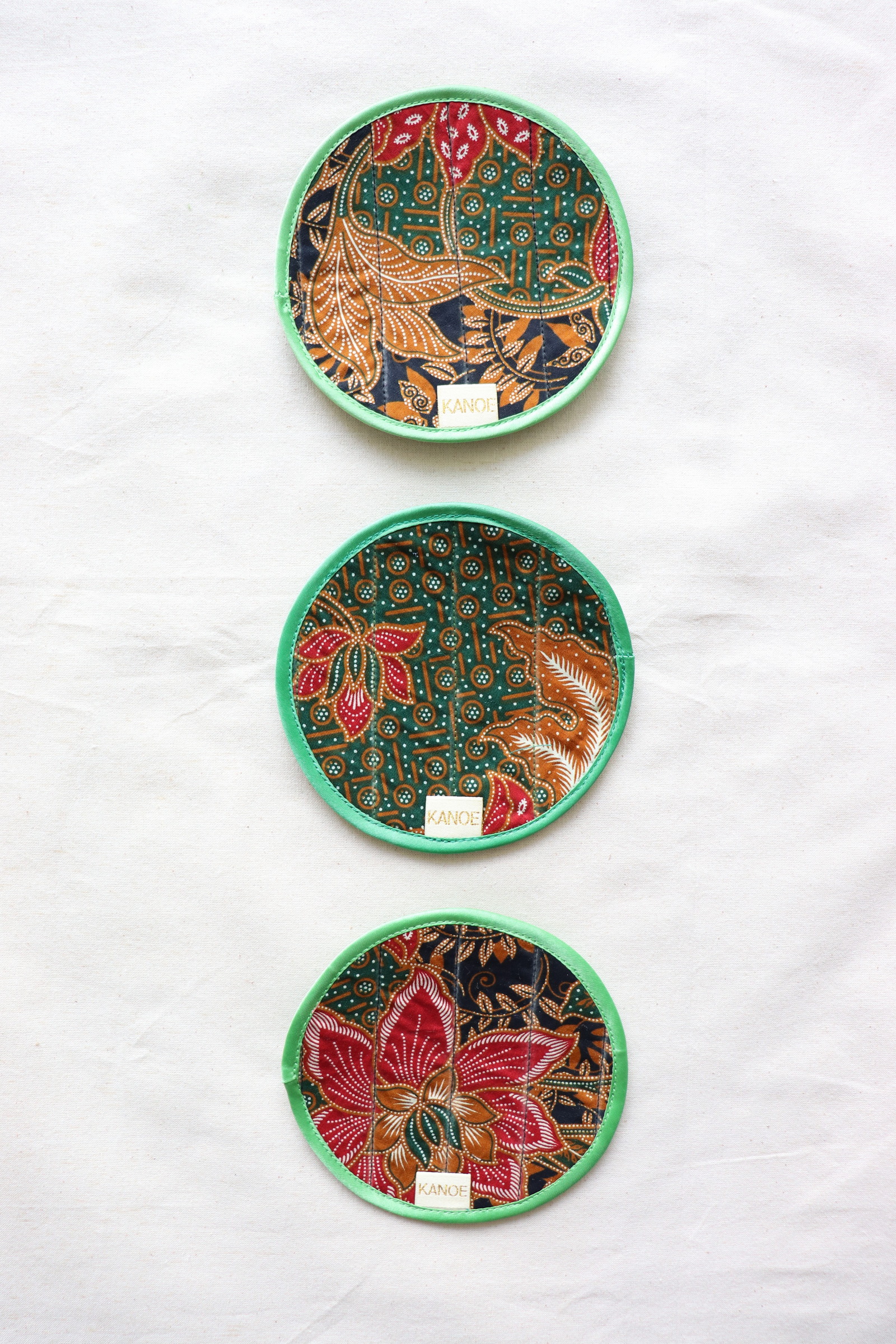 Batik Coaster - Teh Hijau ( Set of 3 )