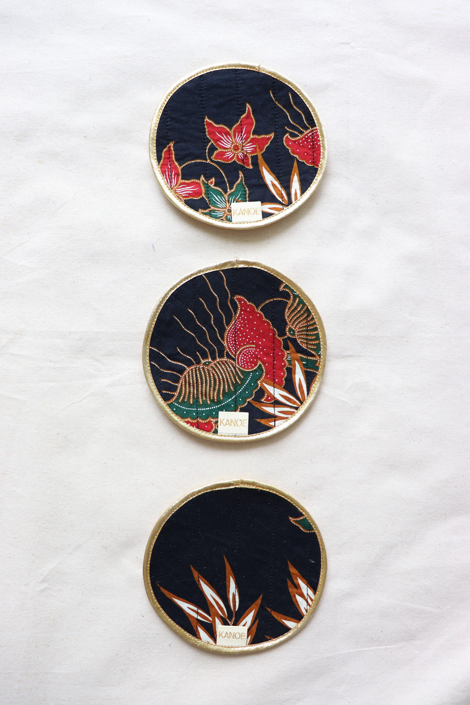 Batik Coaster - Expresso Martini ( Set of 3 )
