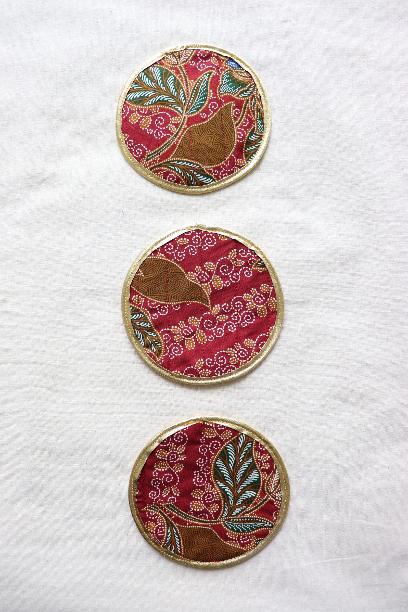Batik Coaster - Expresso Martini ( Set of 3 )