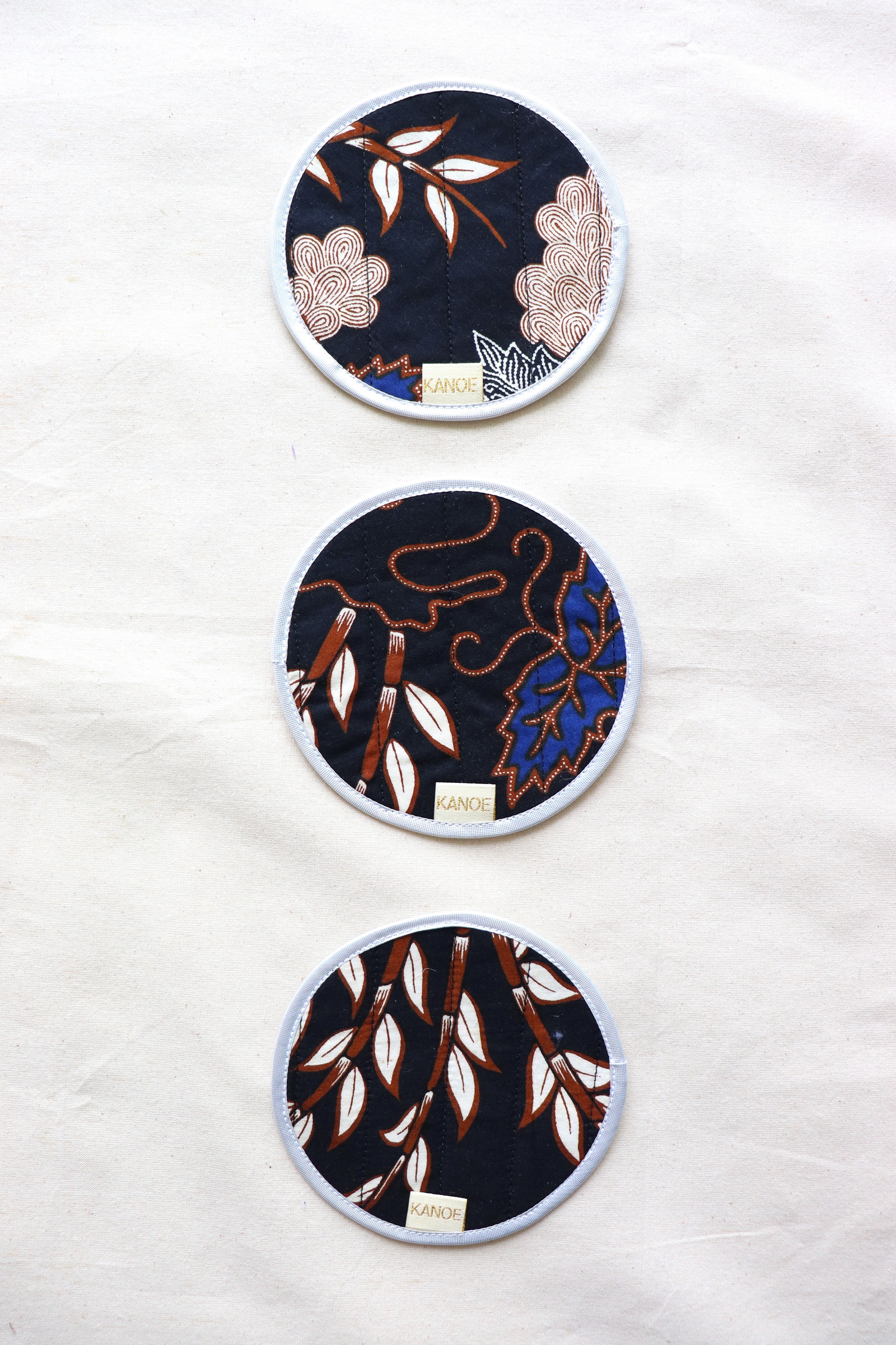 Batik Coaster - Bourbon Cheers ( Set of 3 )