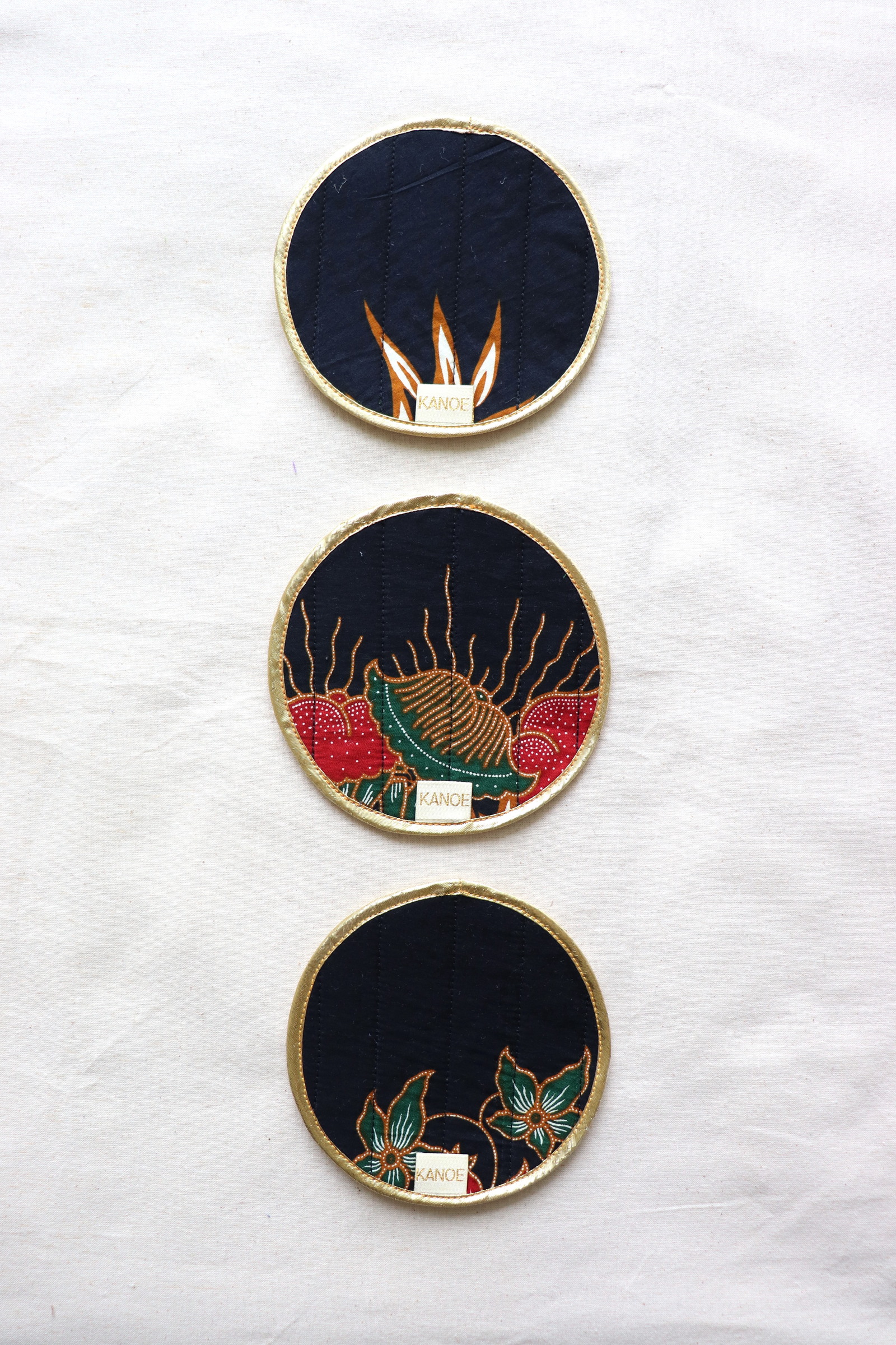 Batik Coaster - Morning Coffee ( Set of 3 )