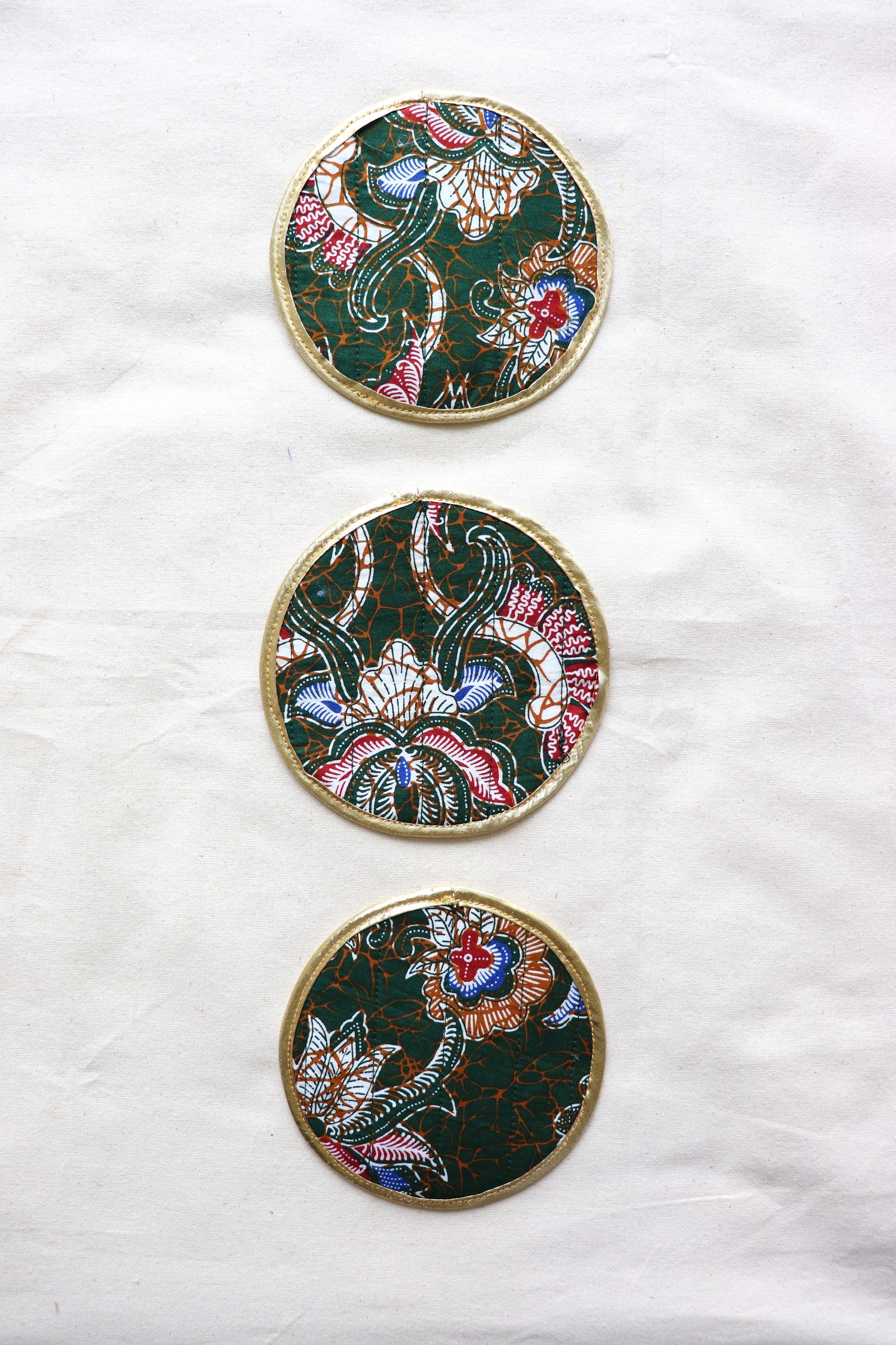 Batik Coaster - Morning Coffee ( Set of 3 )