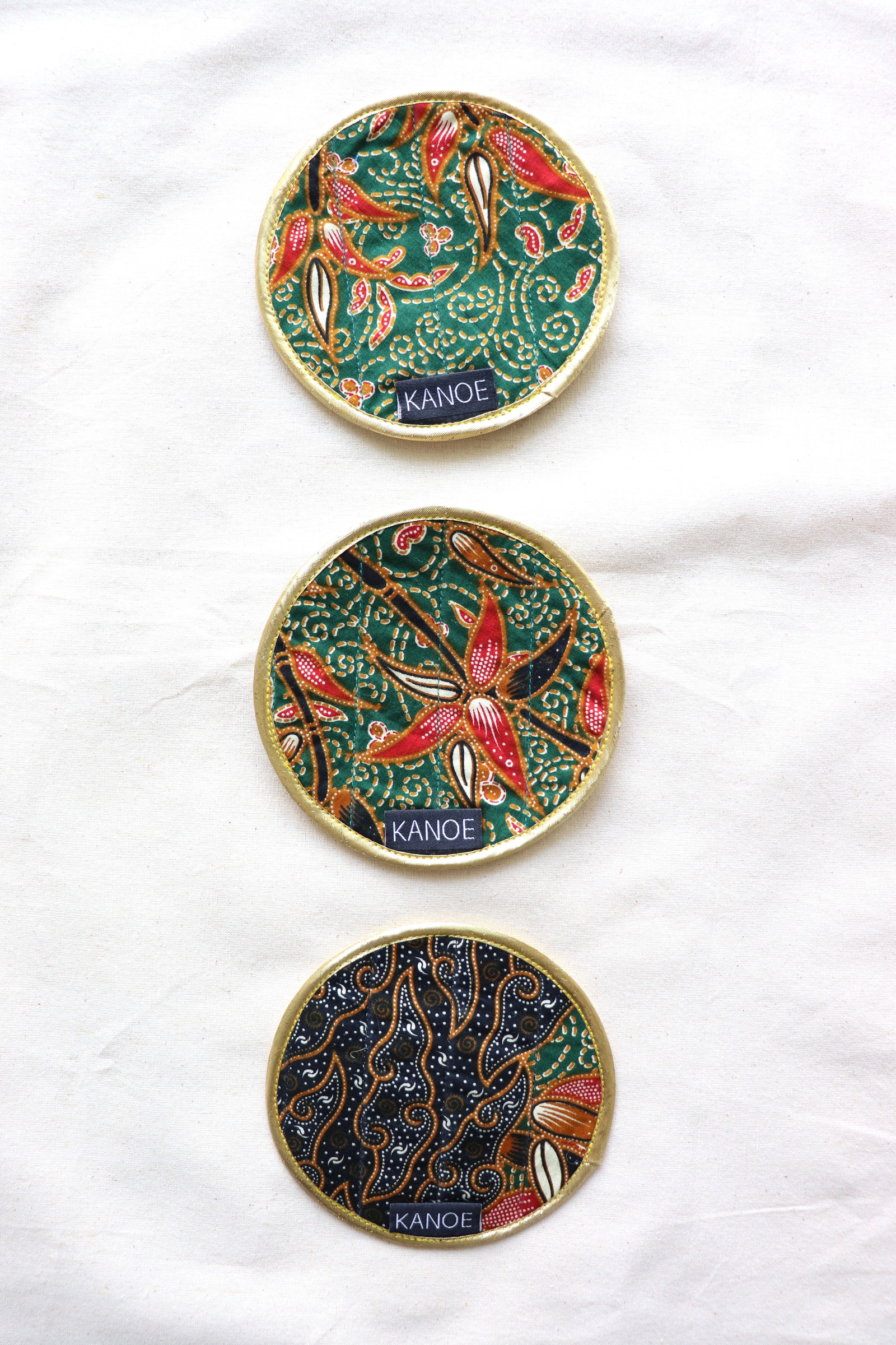 Batik Coaster - Clover Sour ( Set of 3 )