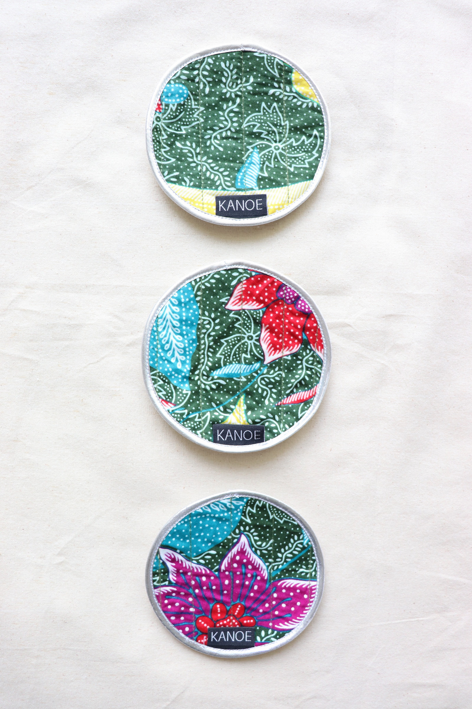 Batik Coaster - Cucumber Margarita ( Set of 3 )