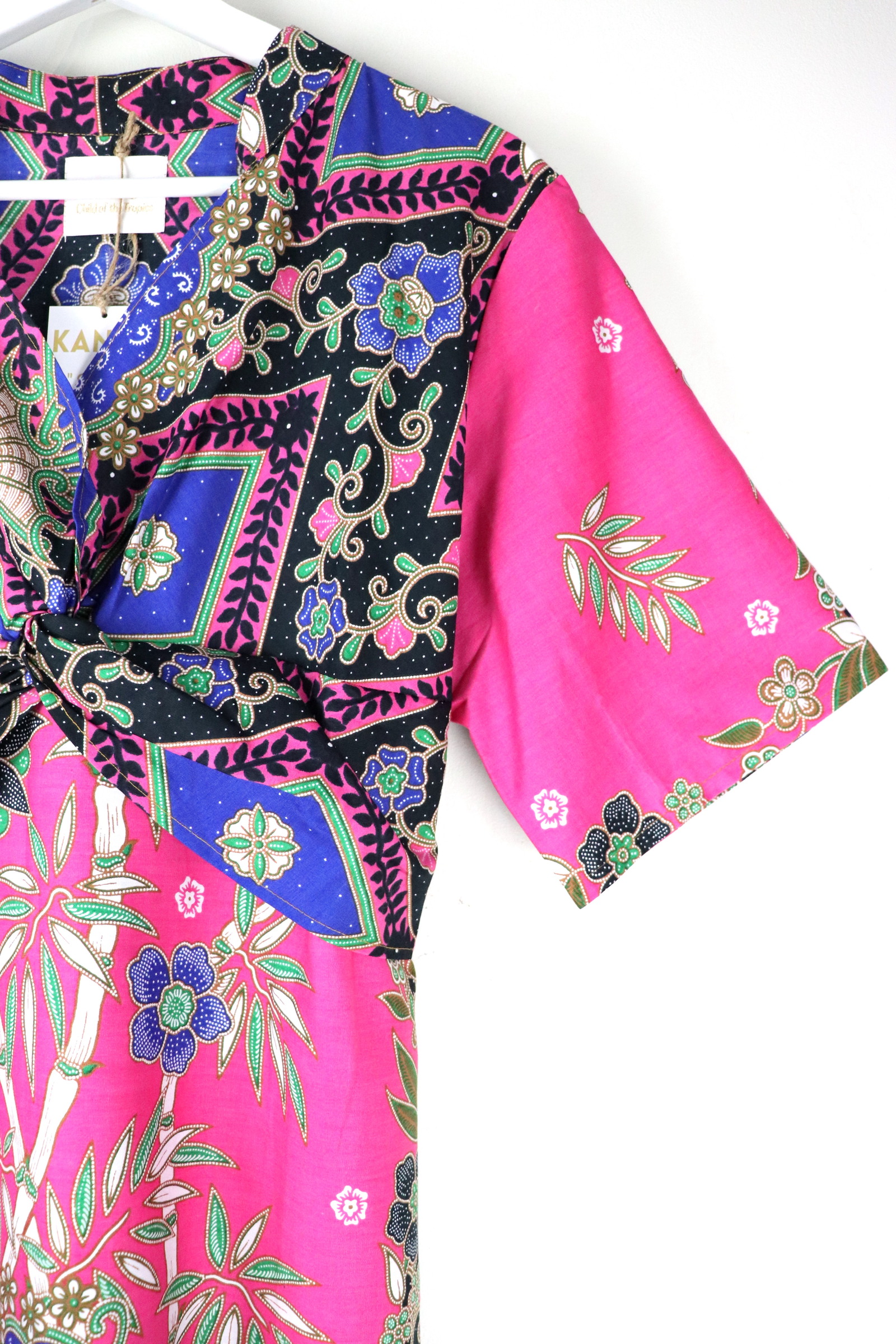 Twisted Front Dress w/ Mandarin Collar - Sweet Bergamot