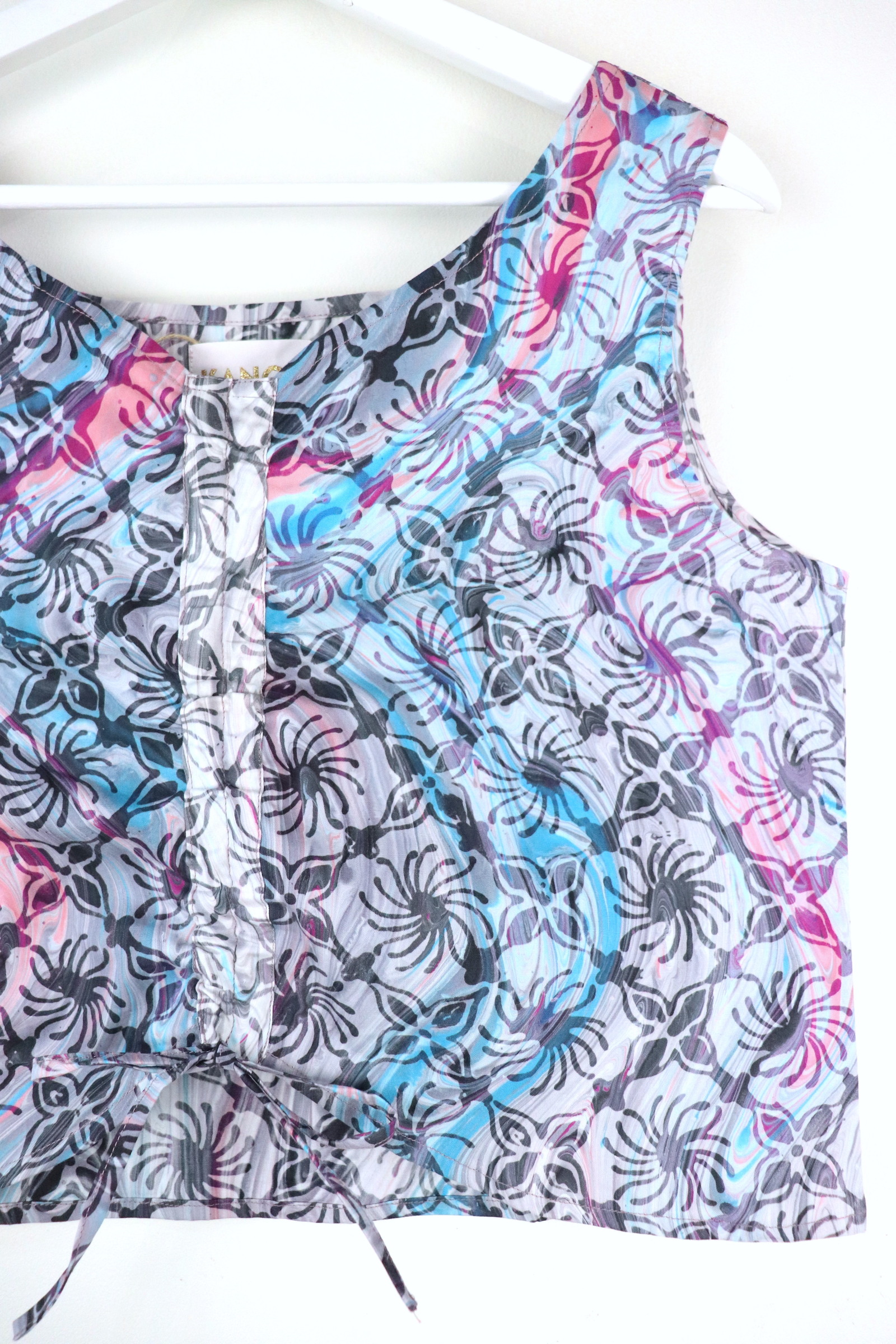 Ruched Curve Batik Top - Jasperite Nebula [ HandStamped ]