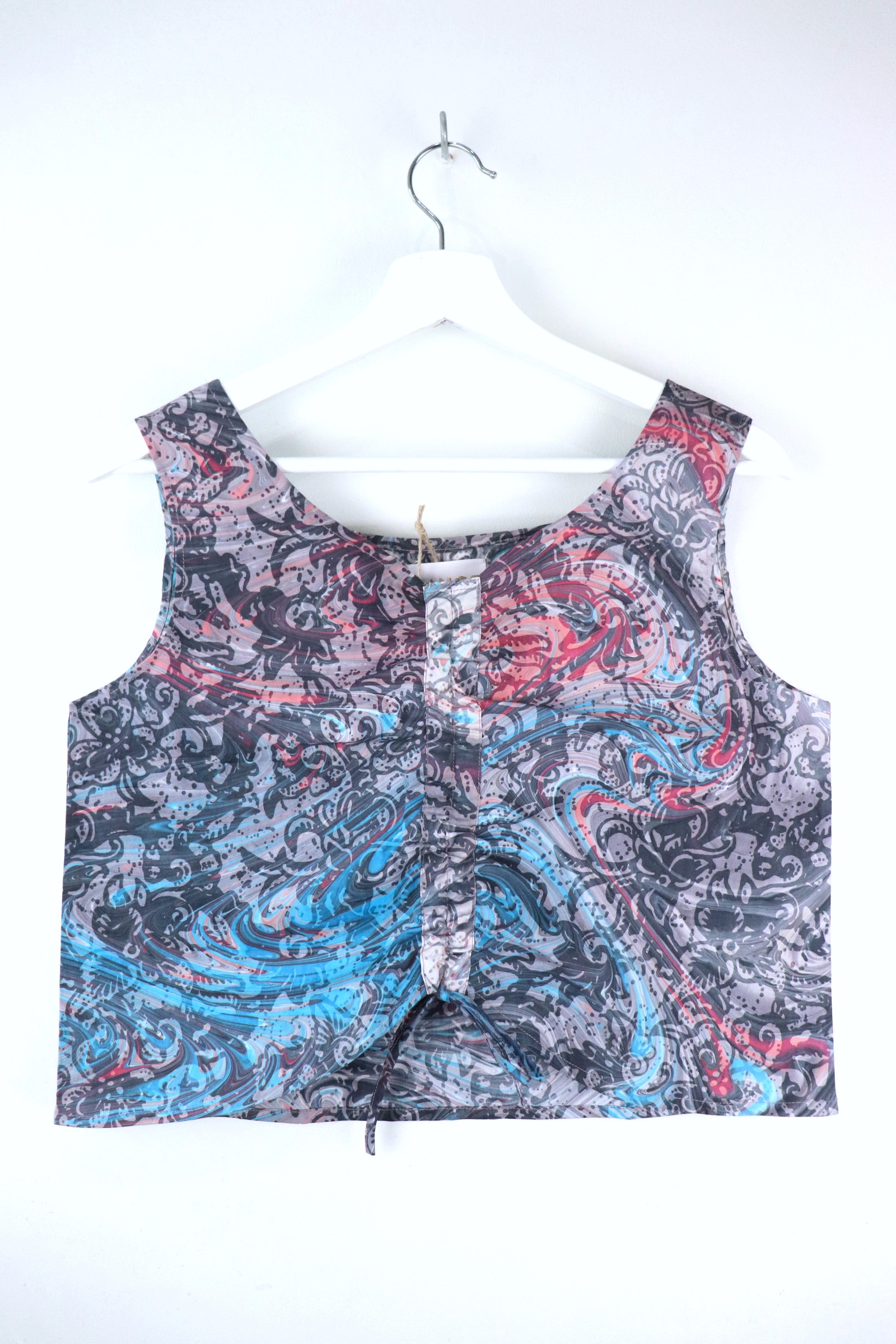 Ruched Curve Batik Top - Swirls of Andromeda [ HandStamped ]