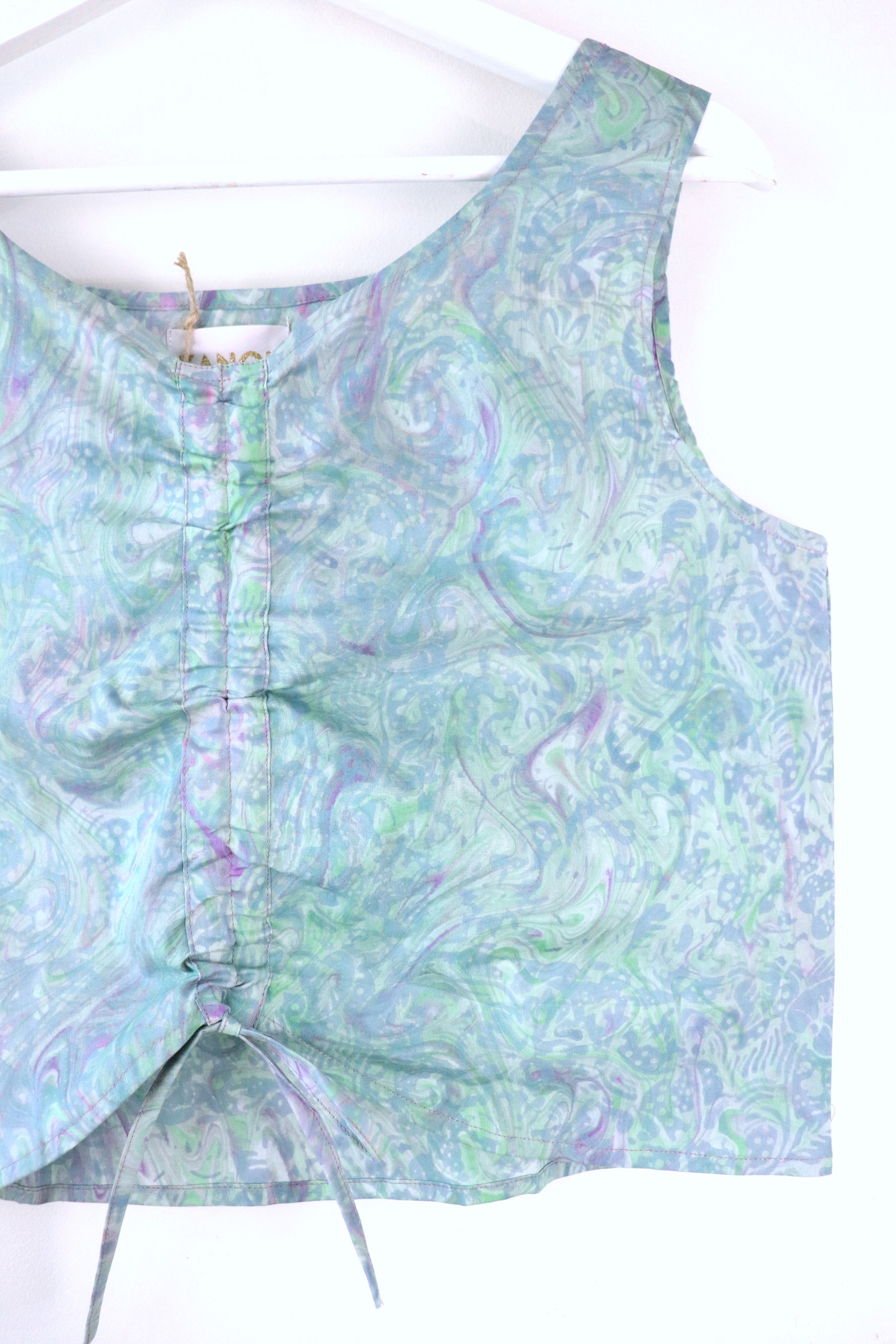 Ruched Curve Batik Top - Cosmic Stardust [ HandStamped ]
