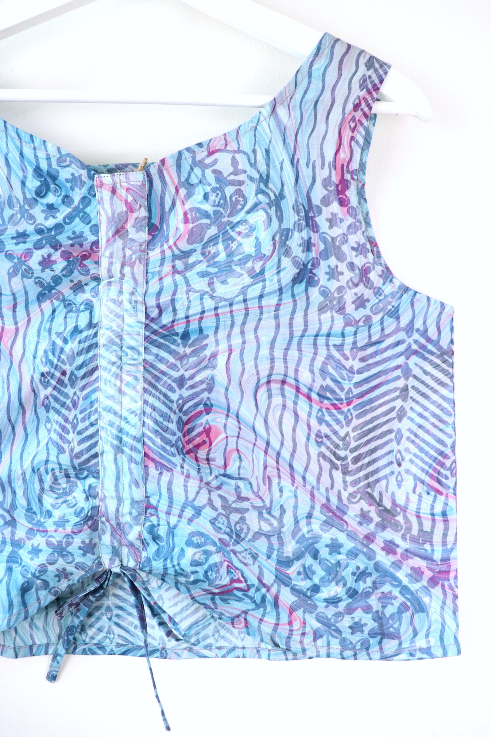 Ruched Curve Batik Top - Aphelion Moments [ HandStamped ]