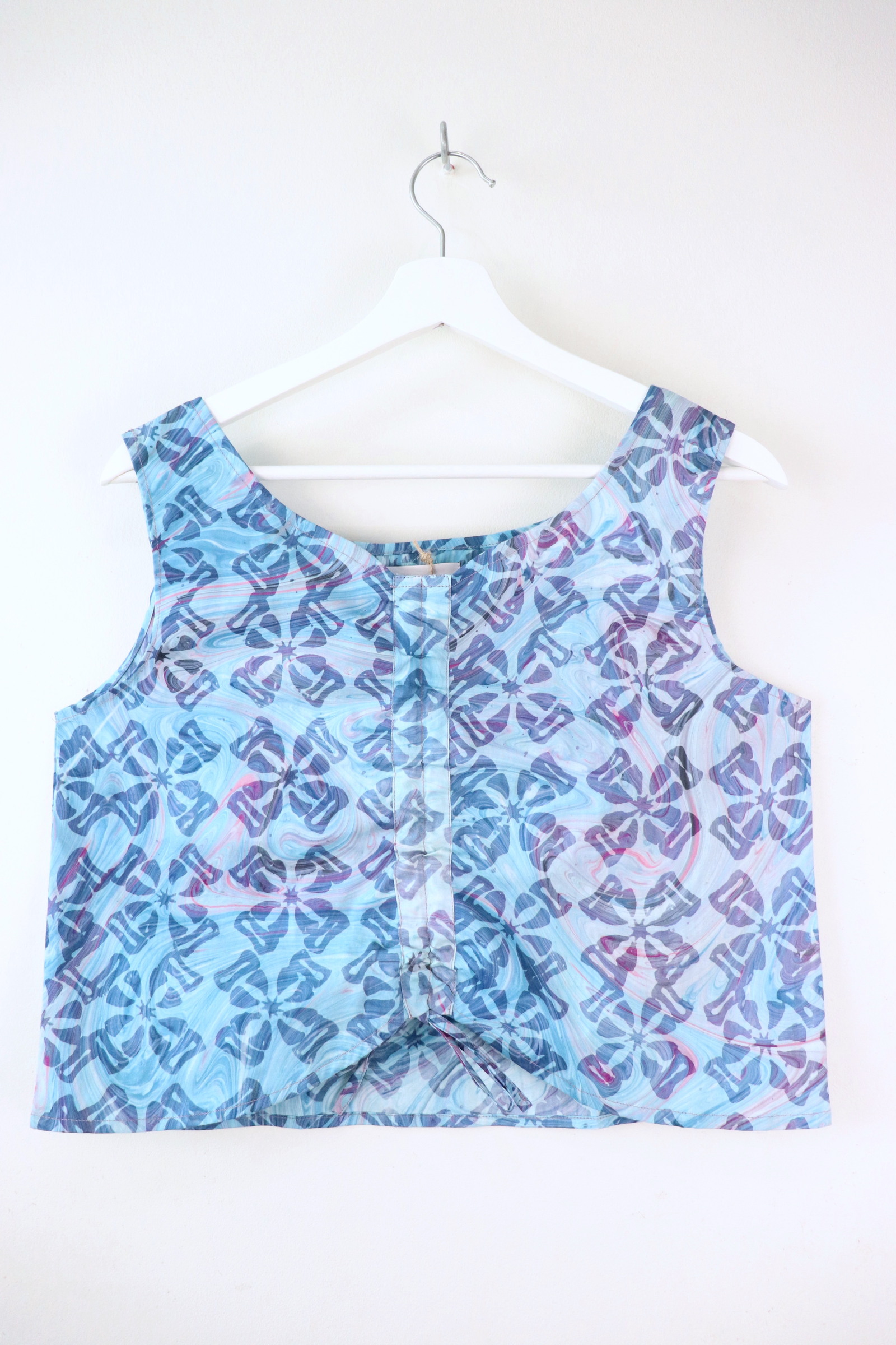 Ruched Curve Batik Top - Distant Galaxies [ HandStamped ]