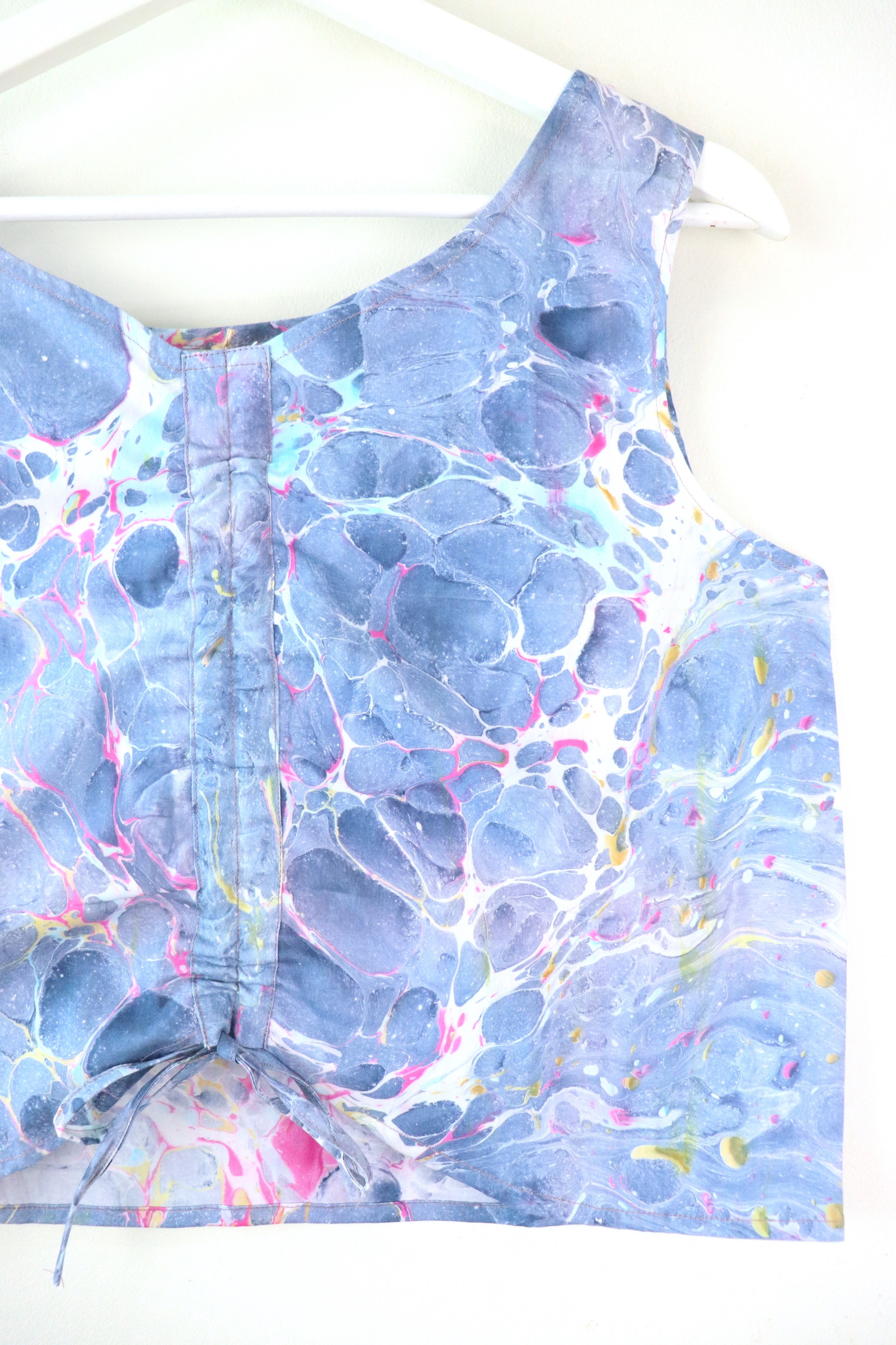 Ruched Curve Batik Top - Galactic Matter [ HandMarbled ]