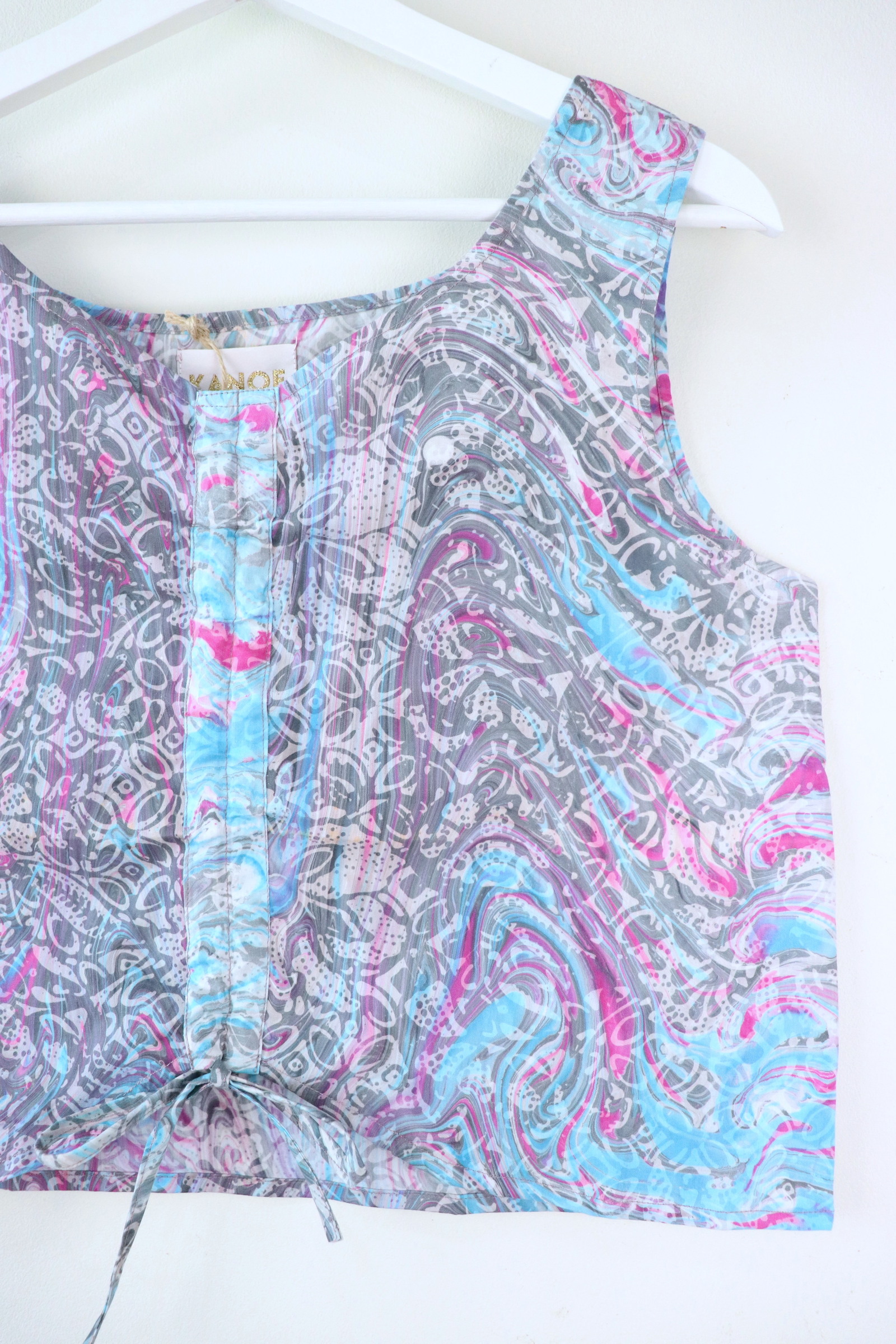 Ruched Curve Batik Top - To Infinity [ HandStamped ]