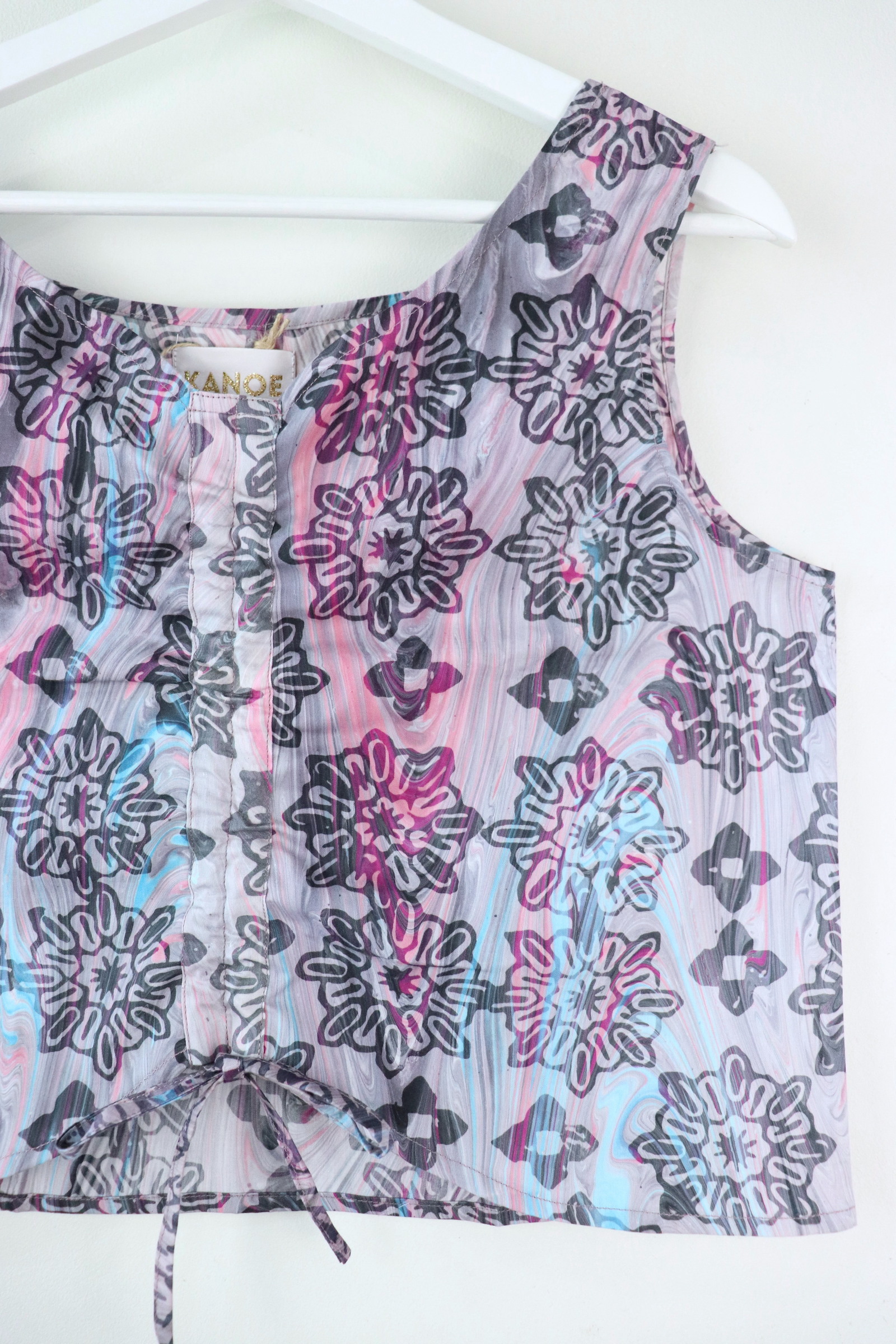 Ruched Curve Batik Top - Stars in Constellations [ HandStamped ]