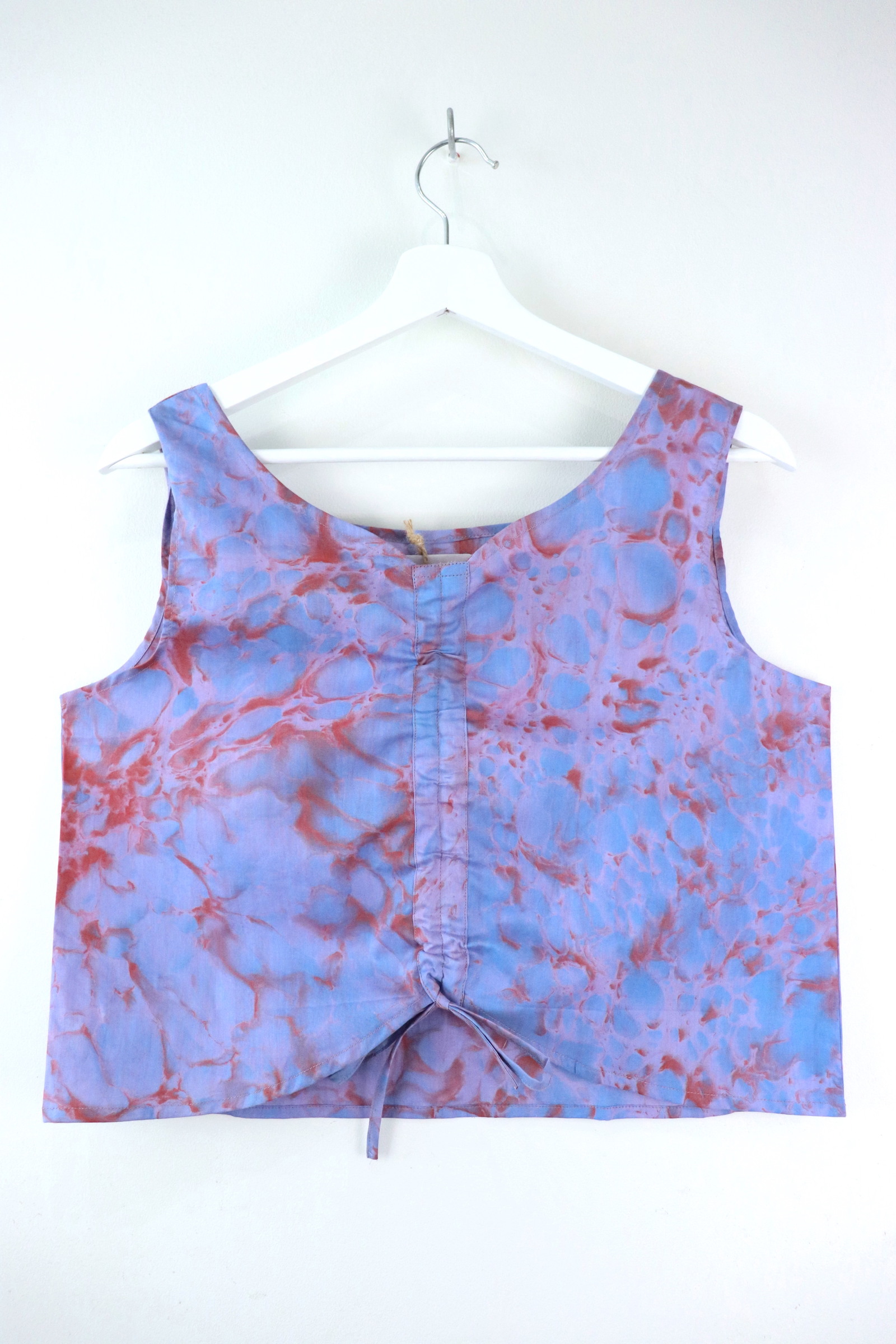 Ruched Curve Batik Top - Star Cluster  [ HandMarbled ]