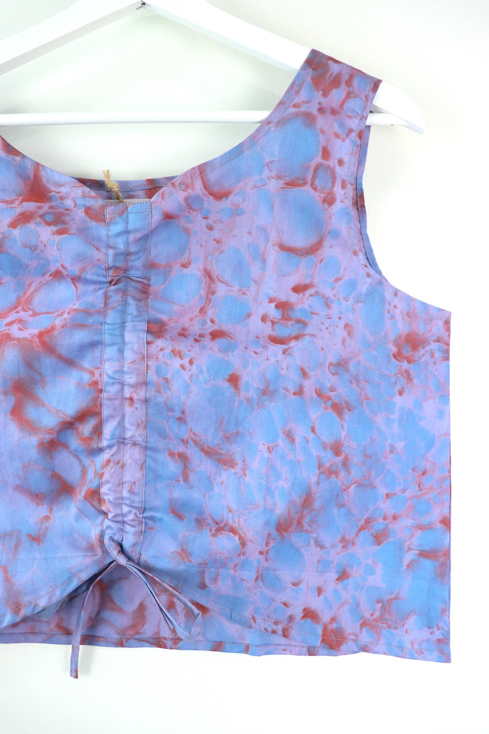 Ruched Curve Batik Top - Star Cluster  [ HandMarbled ]