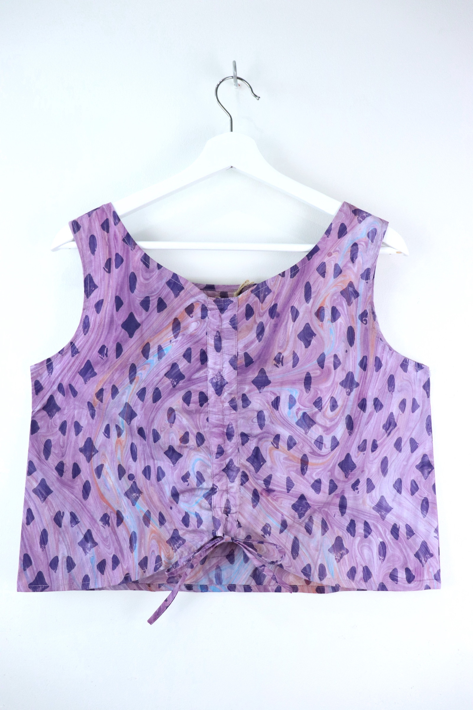 Ruched Curve Batik Top - Amethyst Stars [ HandStamped ]