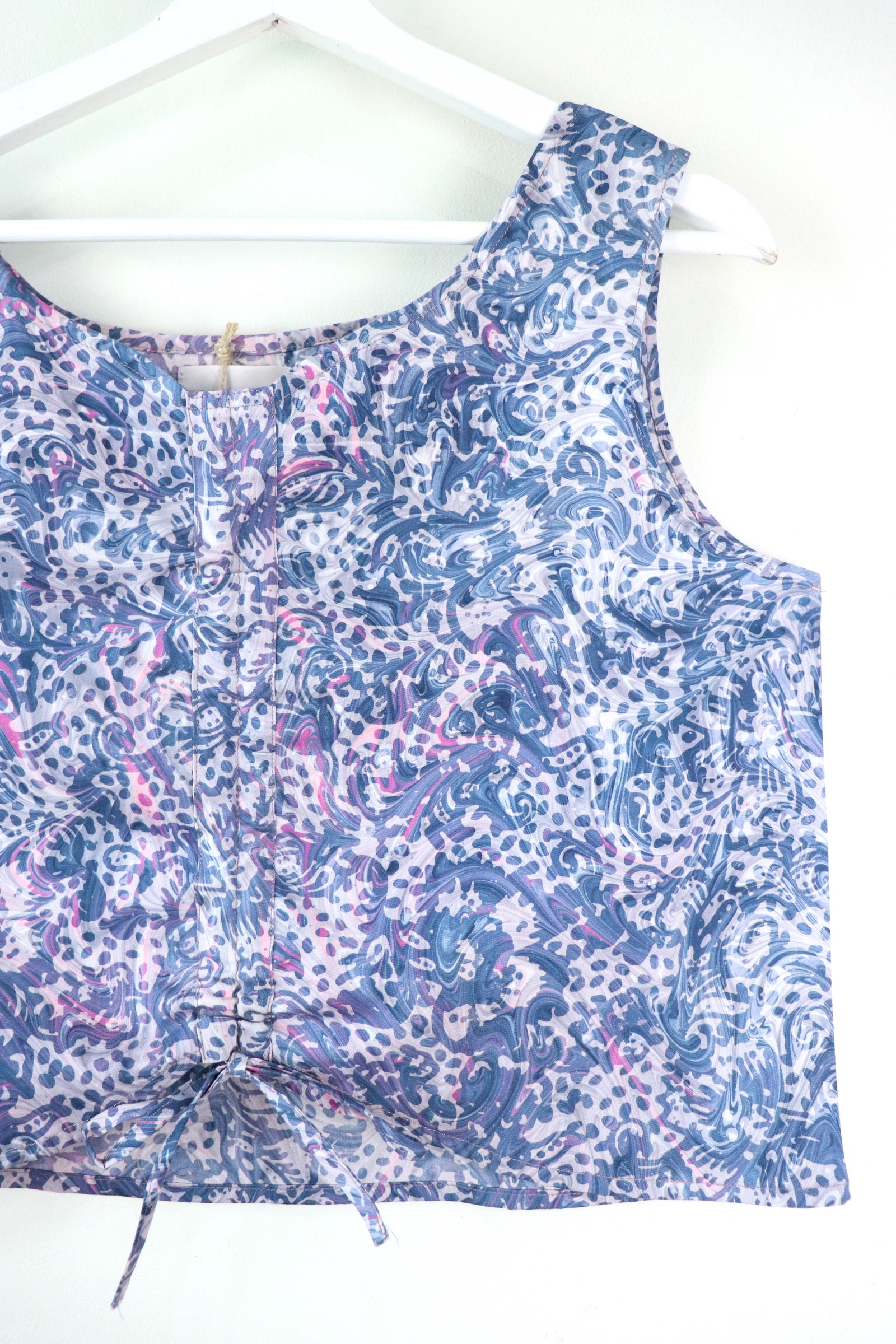 Ruched Curve Batik Top - Interstellar Patterns [ HandStamped ]