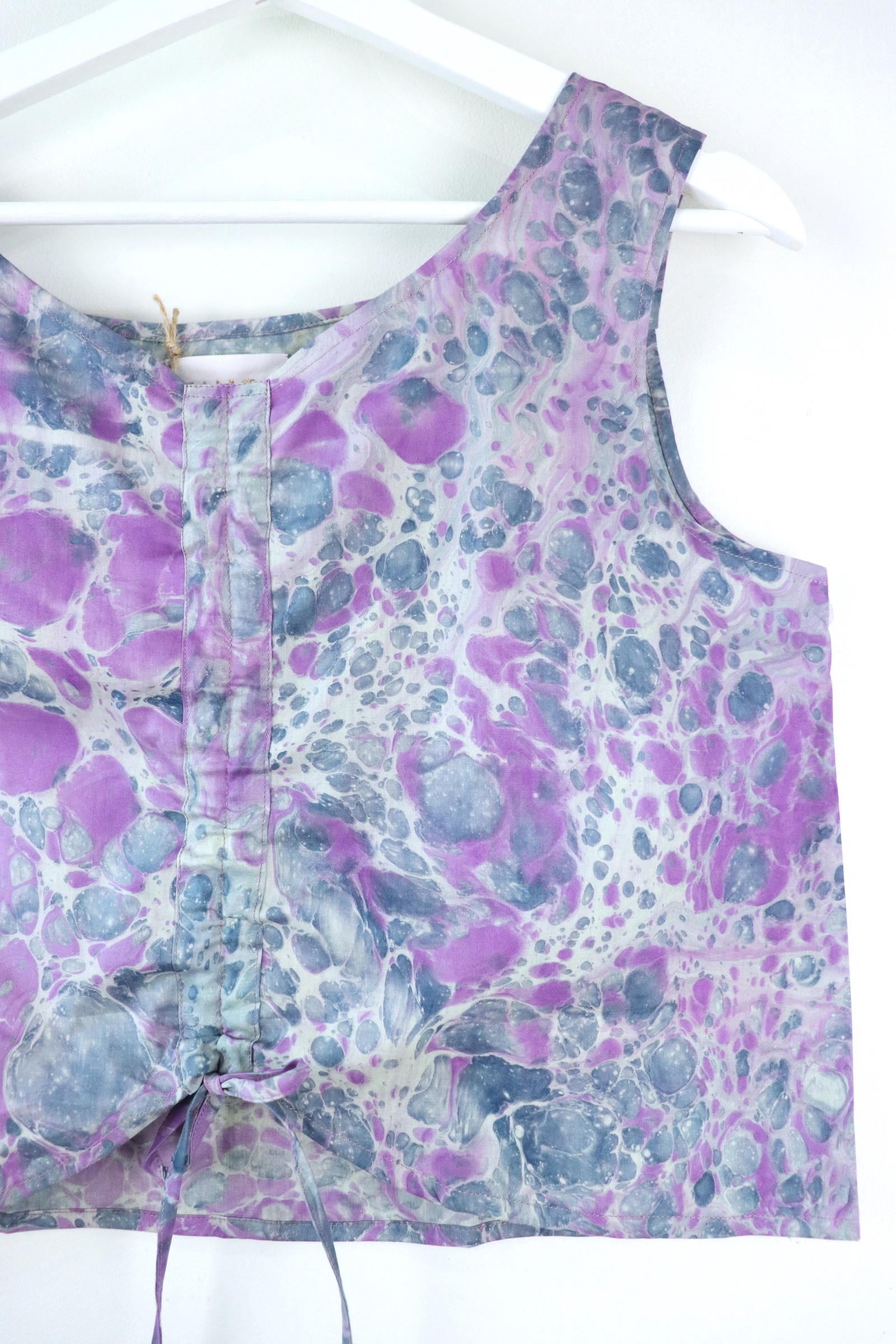 Ruched Curve Batik Top - Outer Space Girl [ HandMarbled ]