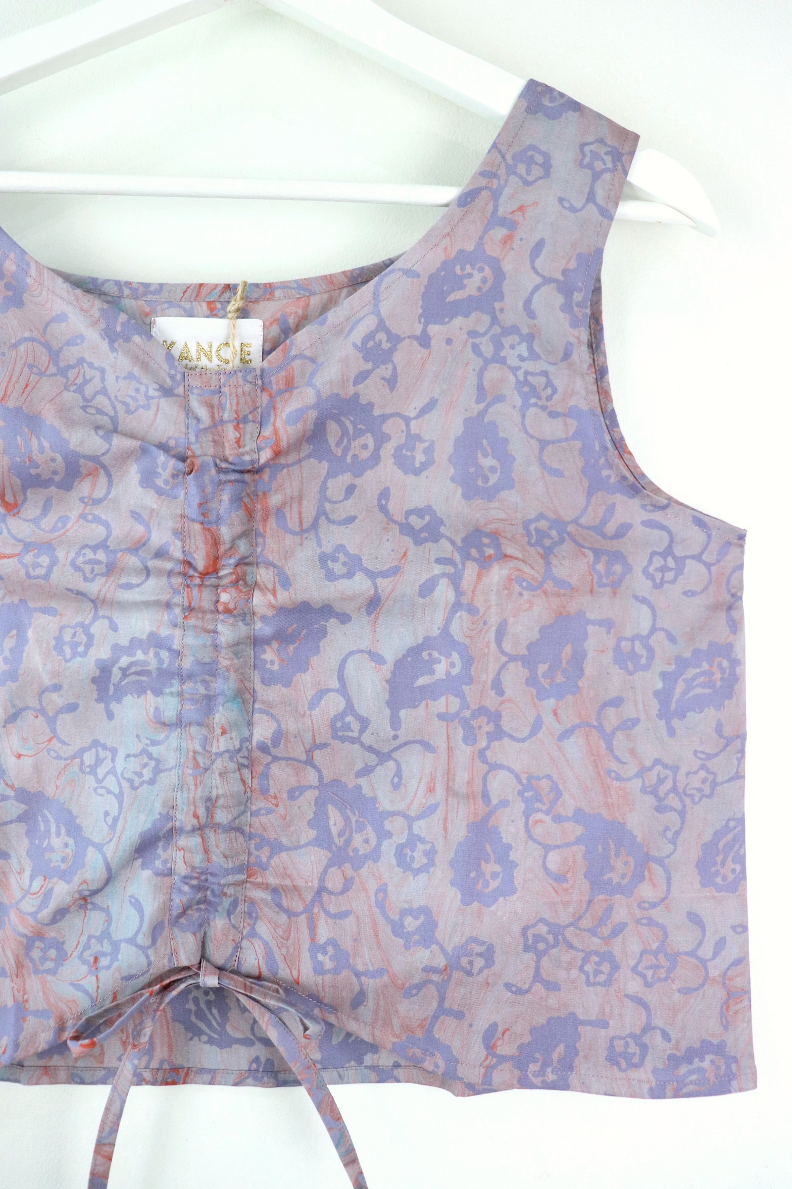 Ruched Curve Batik Top - Moonlight Glow [ HandStamped ]