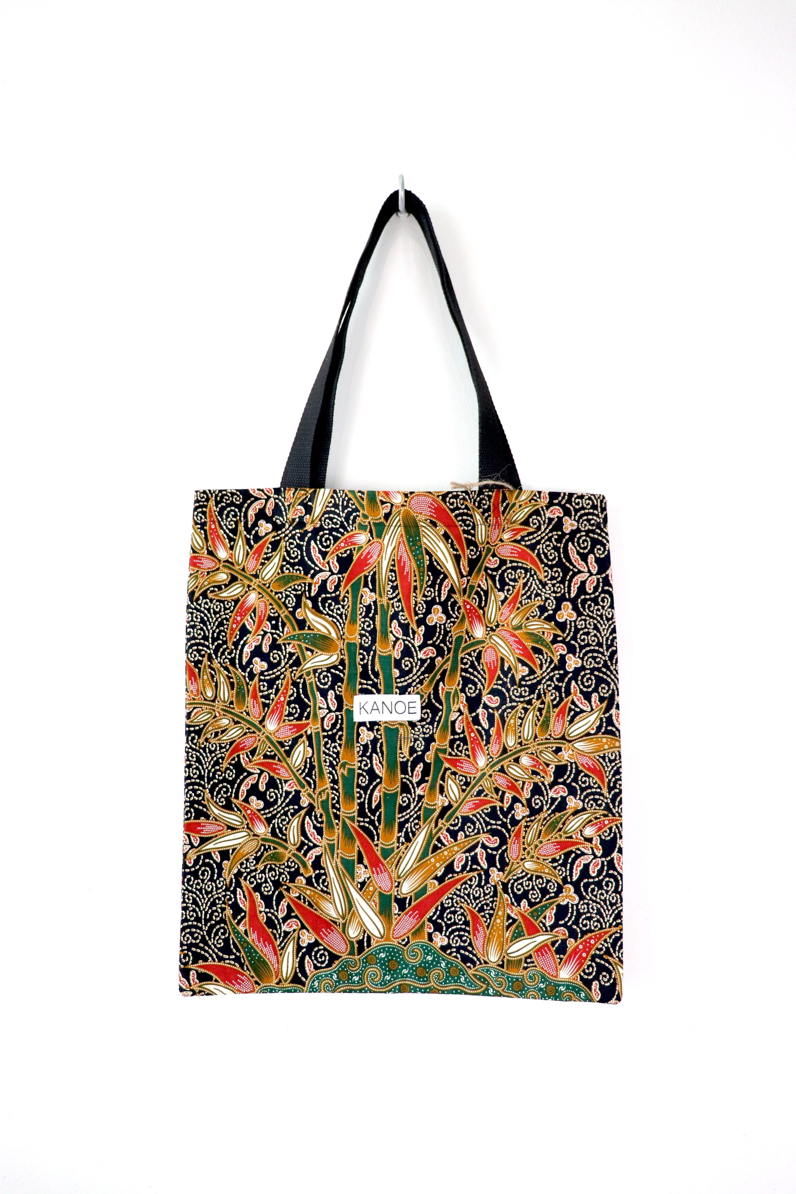 Batik Tote Bag - Mid Black Bamboo